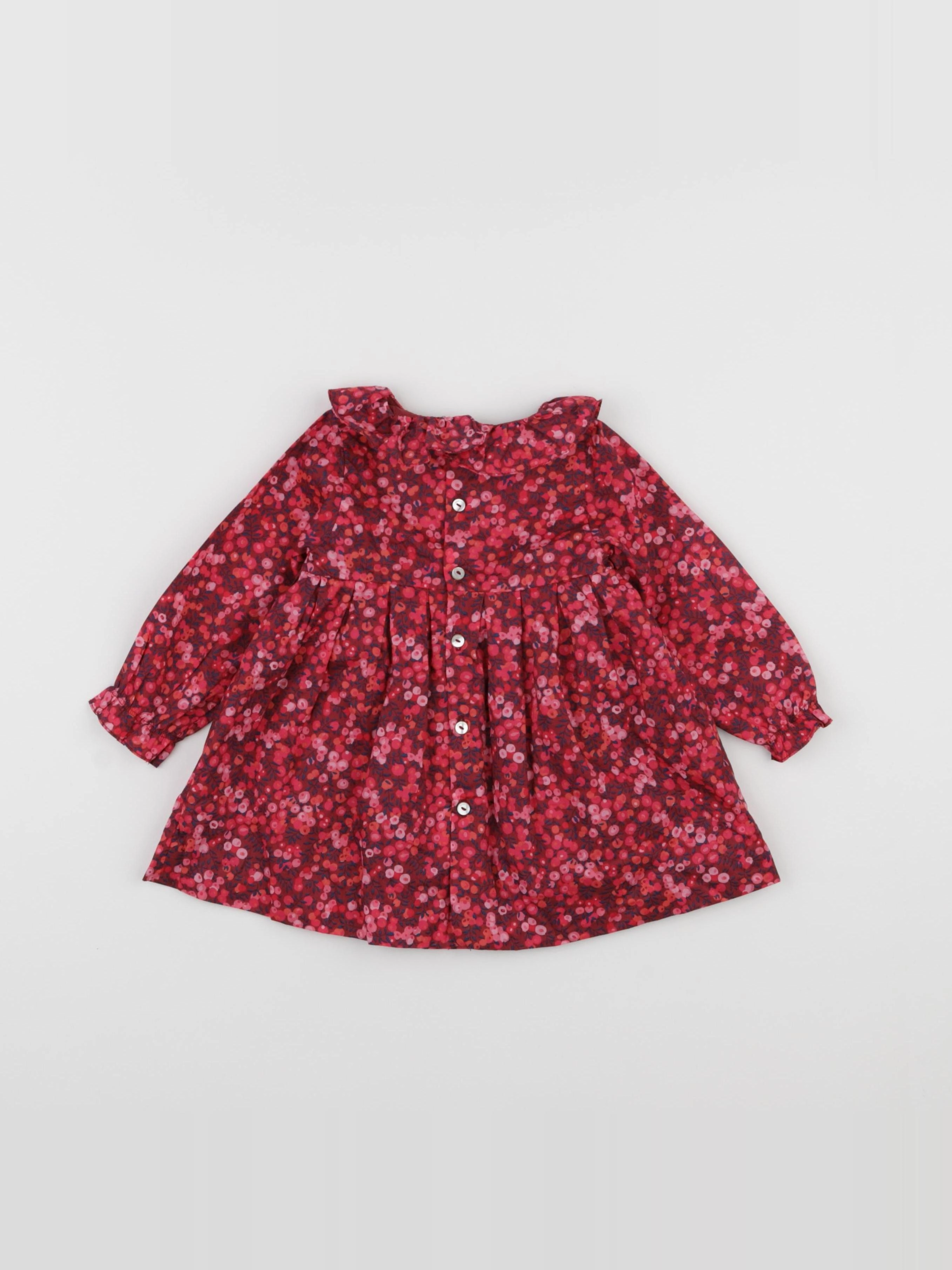 Jacadi - robe liberty rouge - 12 mois