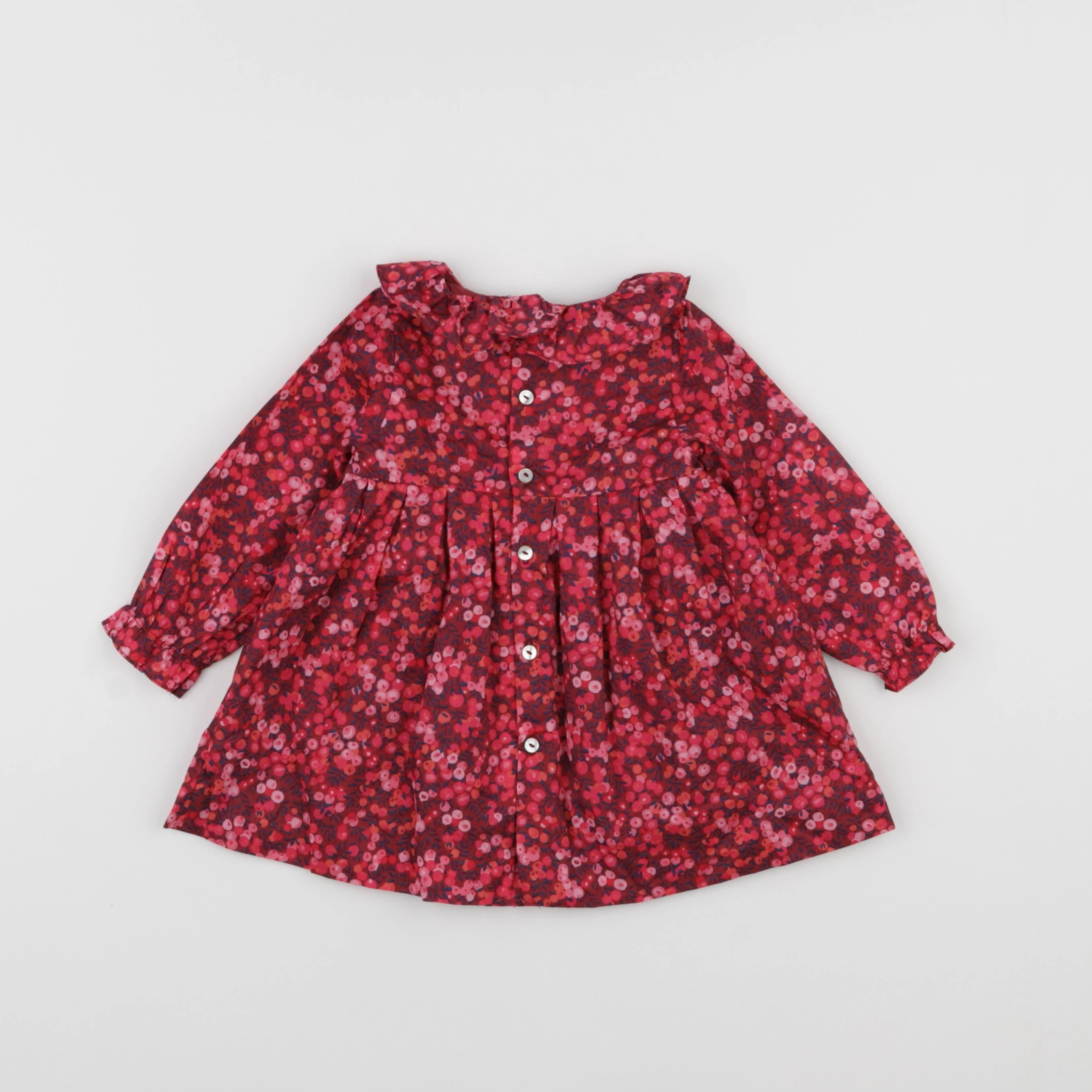 Jacadi - robe liberty rouge - 12 mois