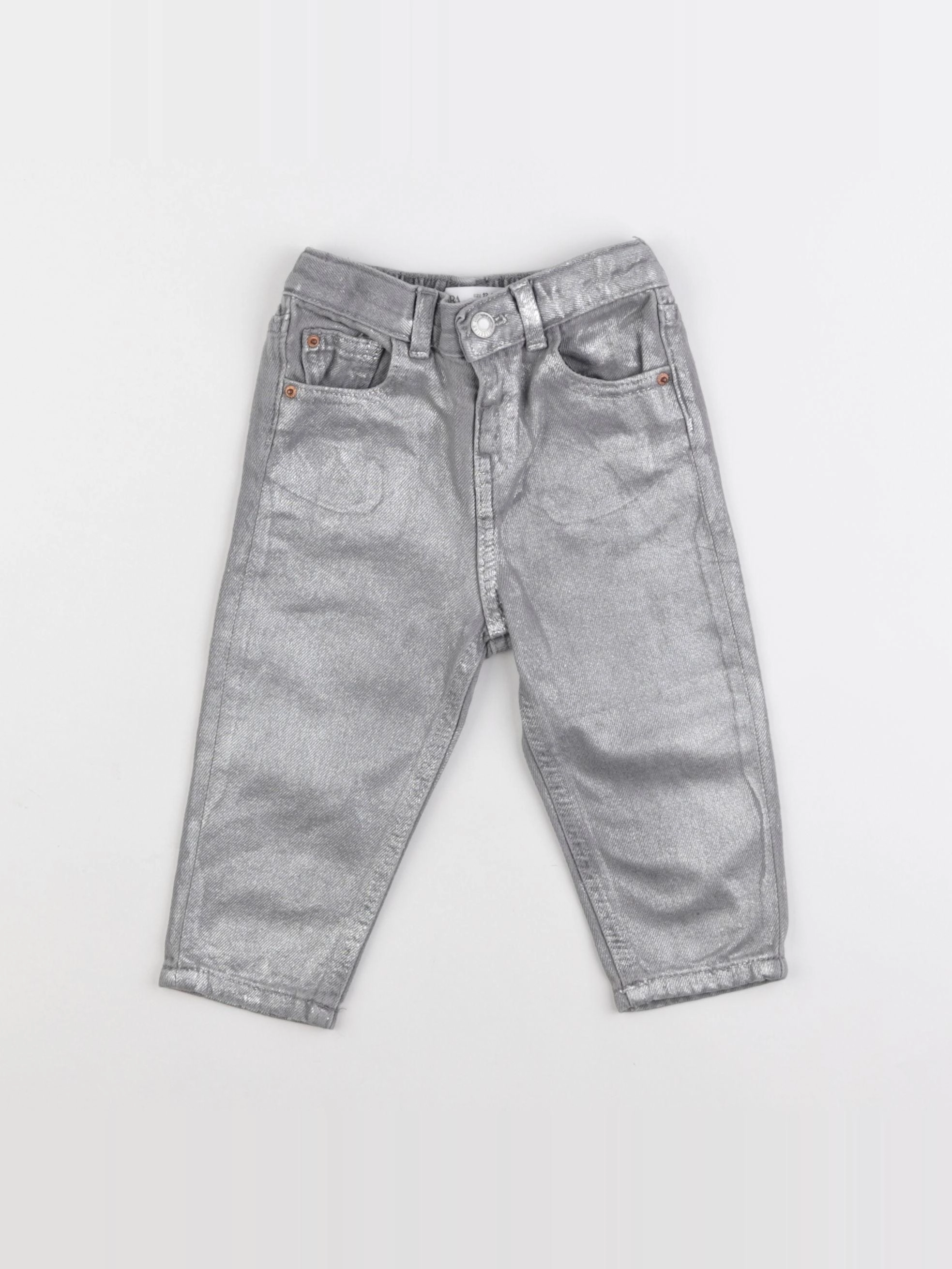 Zara - pantalon argent - 12/18 mois