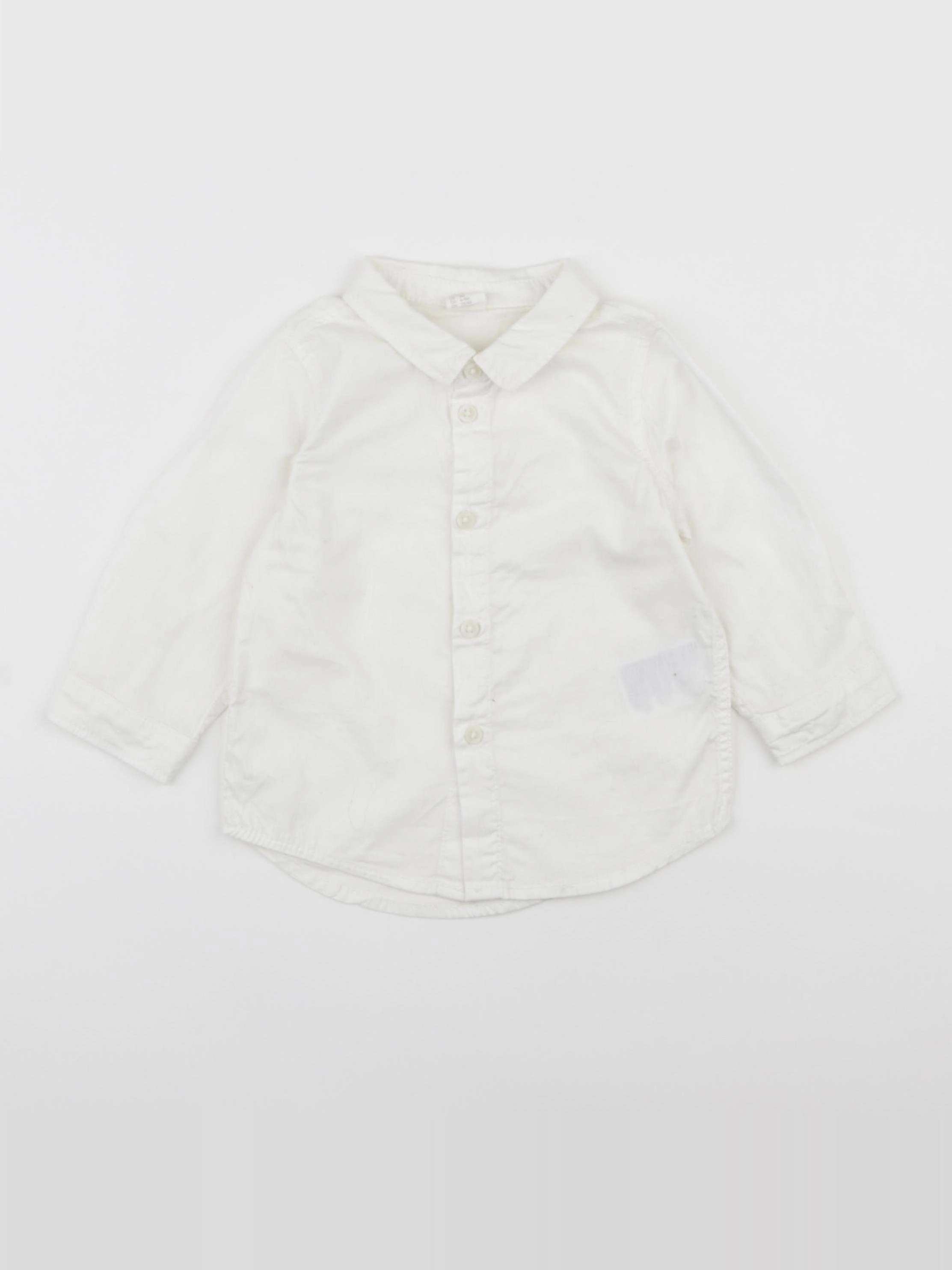 H&M - chemise blanc - 6/9 mois