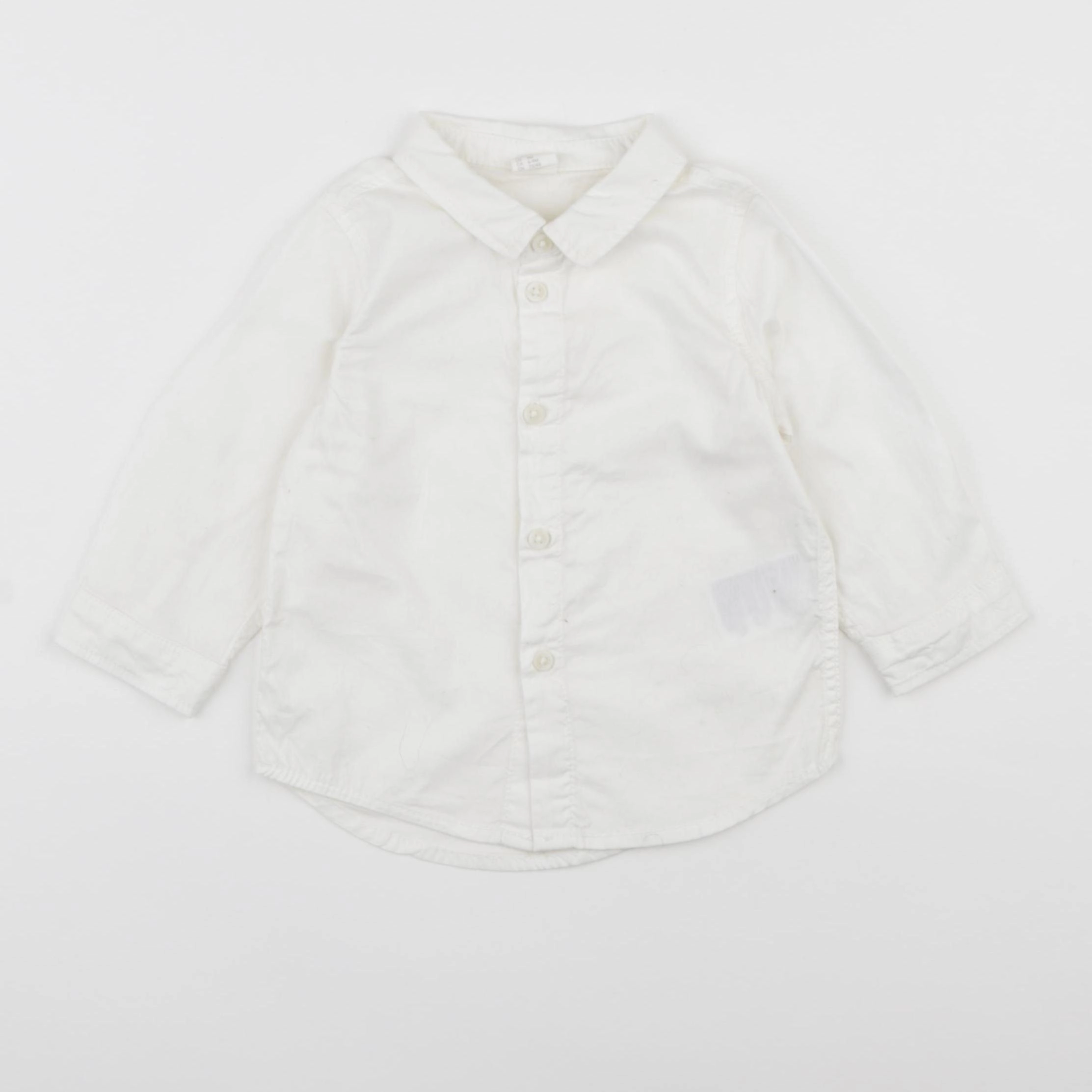 H&M - chemise blanc - 6/9 mois