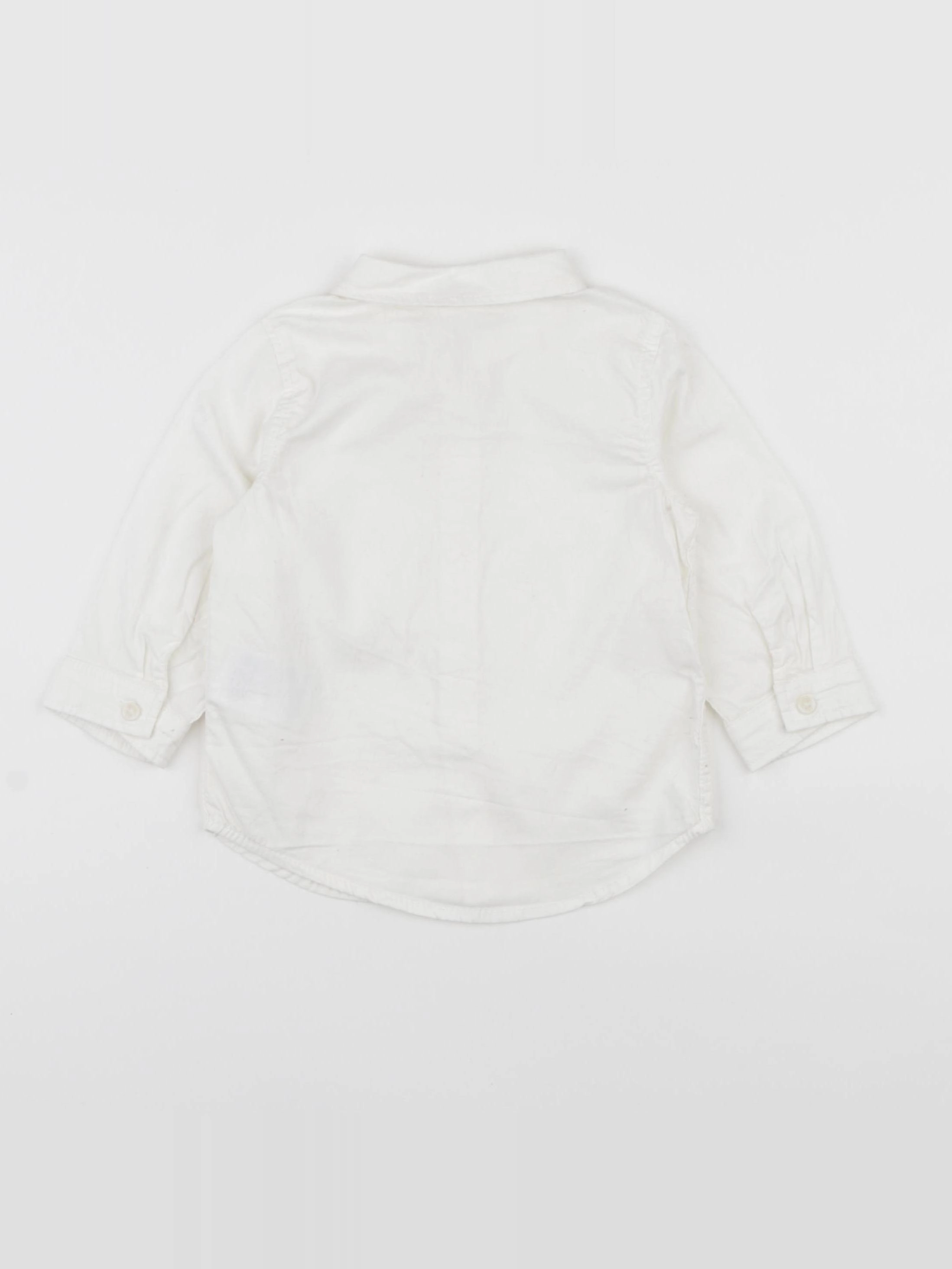 H&M - chemise blanc - 6/9 mois