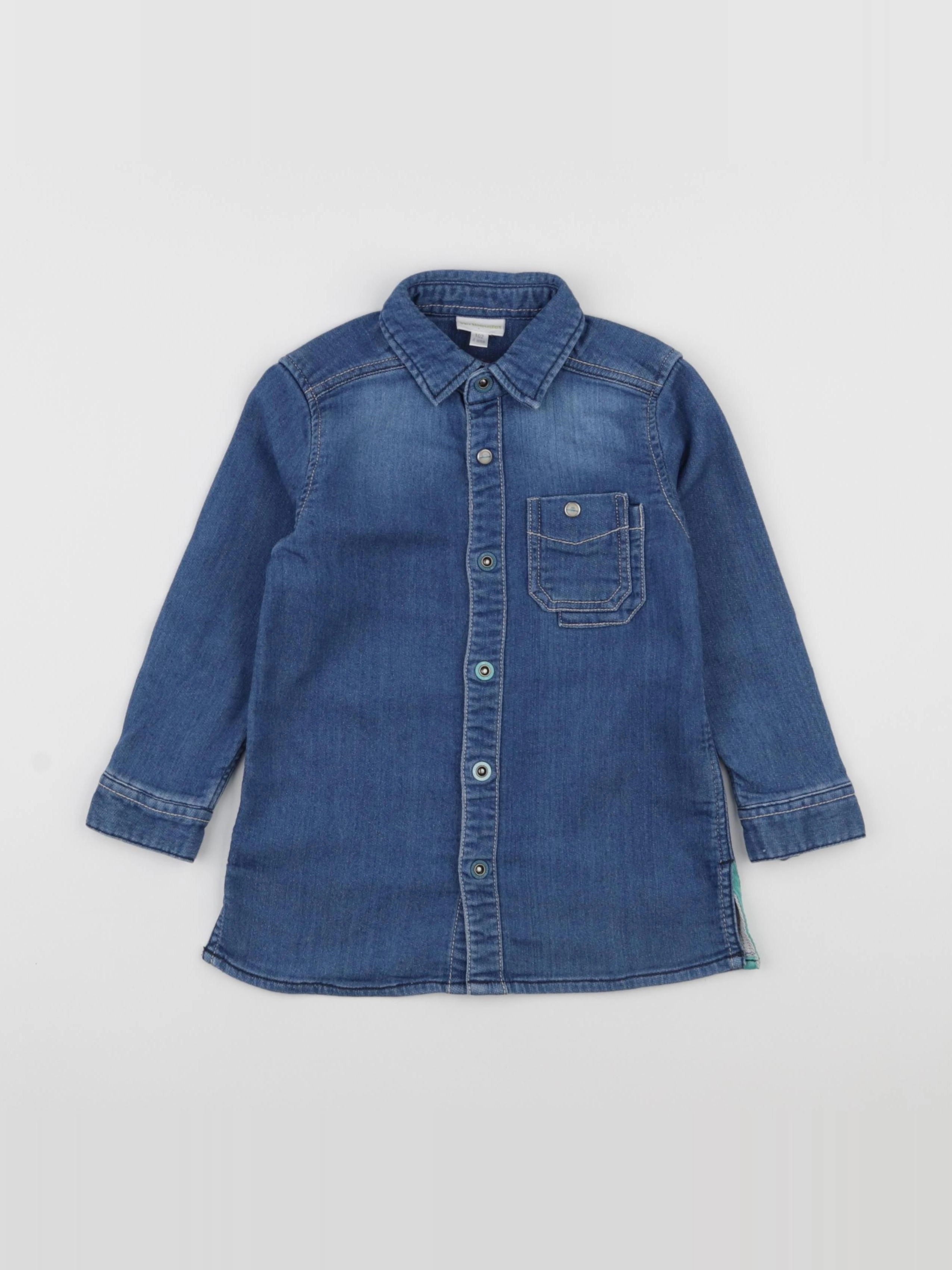 Vertbaudet - robe imprimé au dos bleu - 4 ans