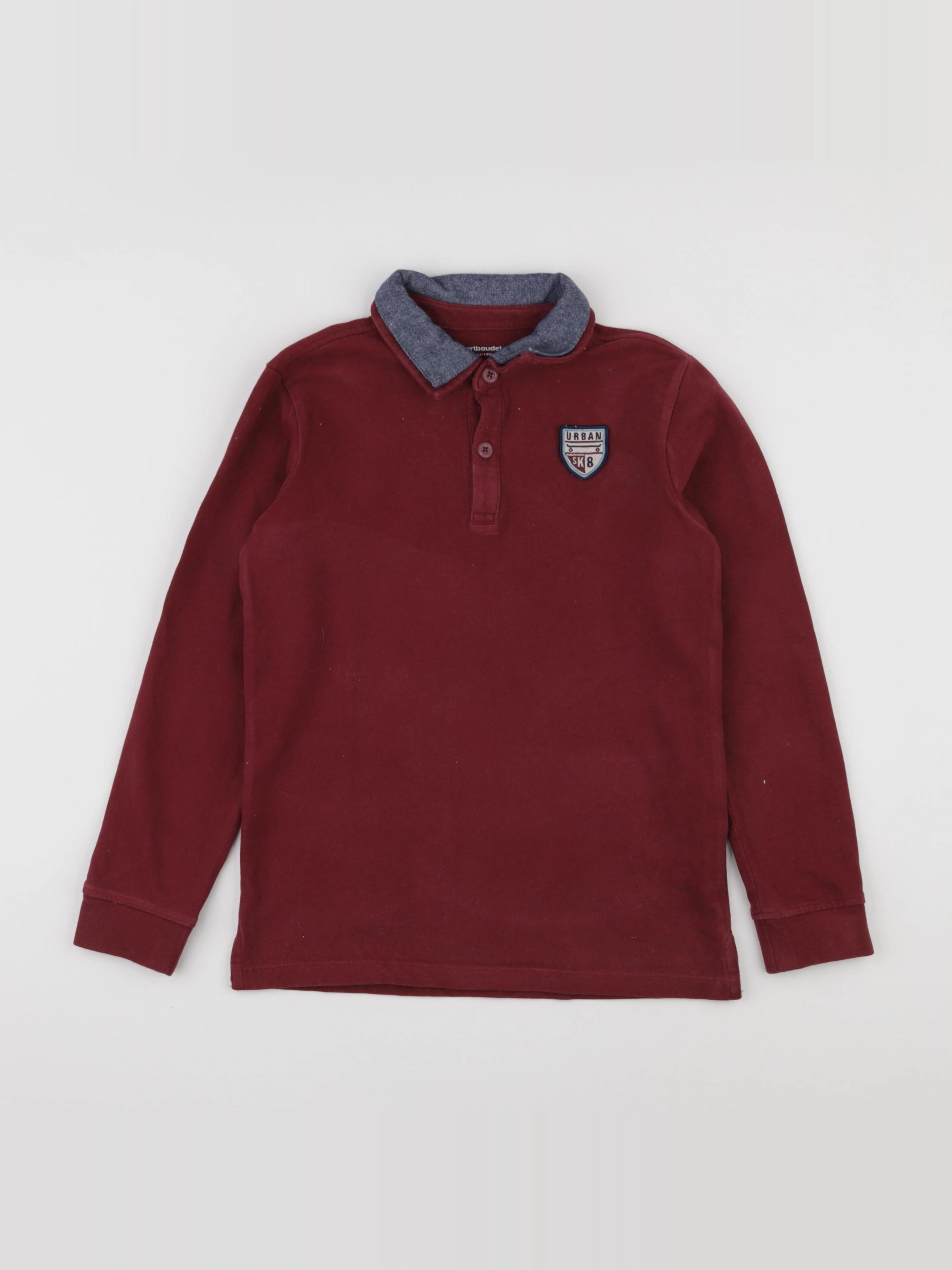 Vertbaudet - polo rouge - 10 ans