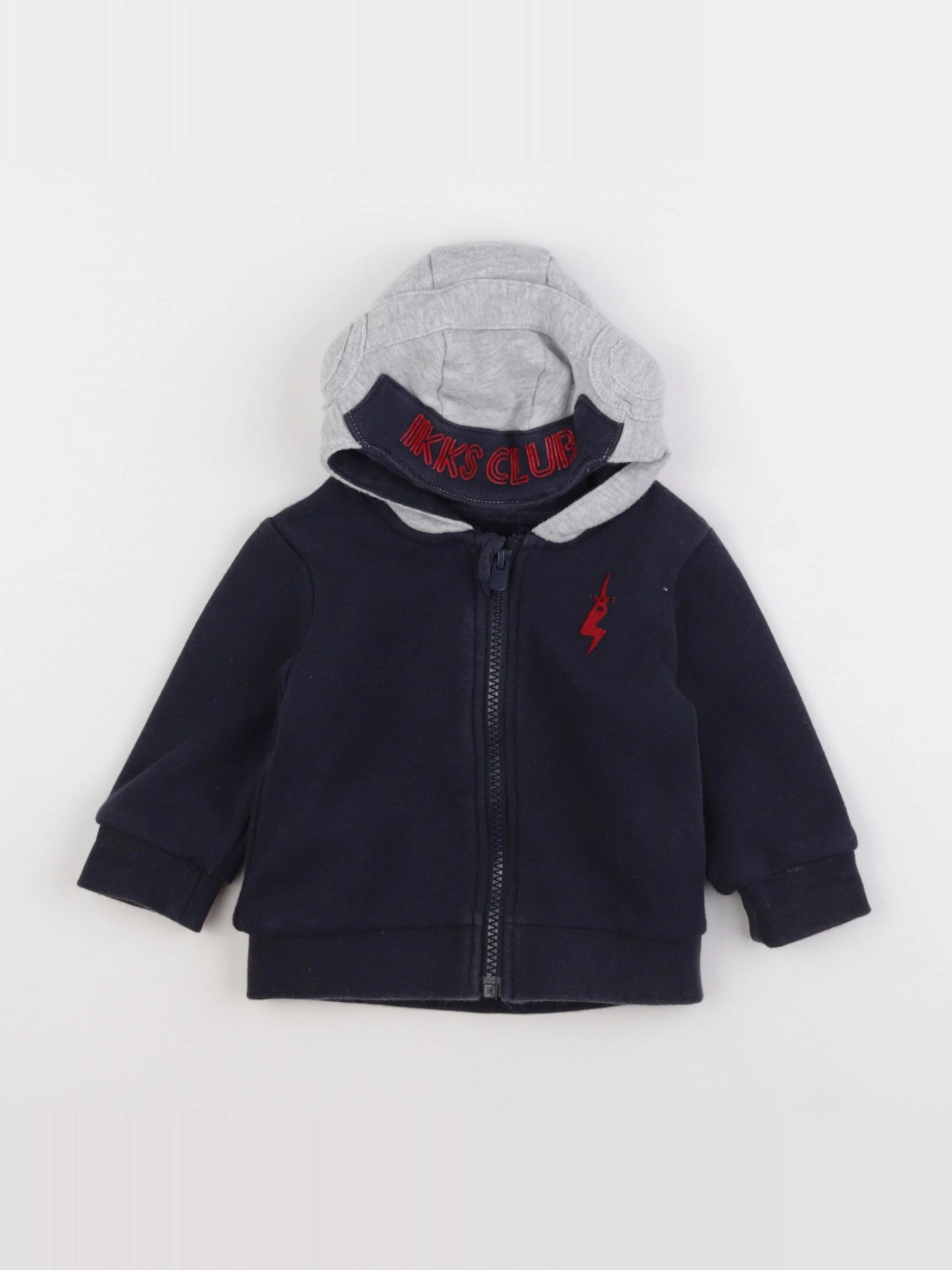 IKKS - sweat bleu - 6 mois