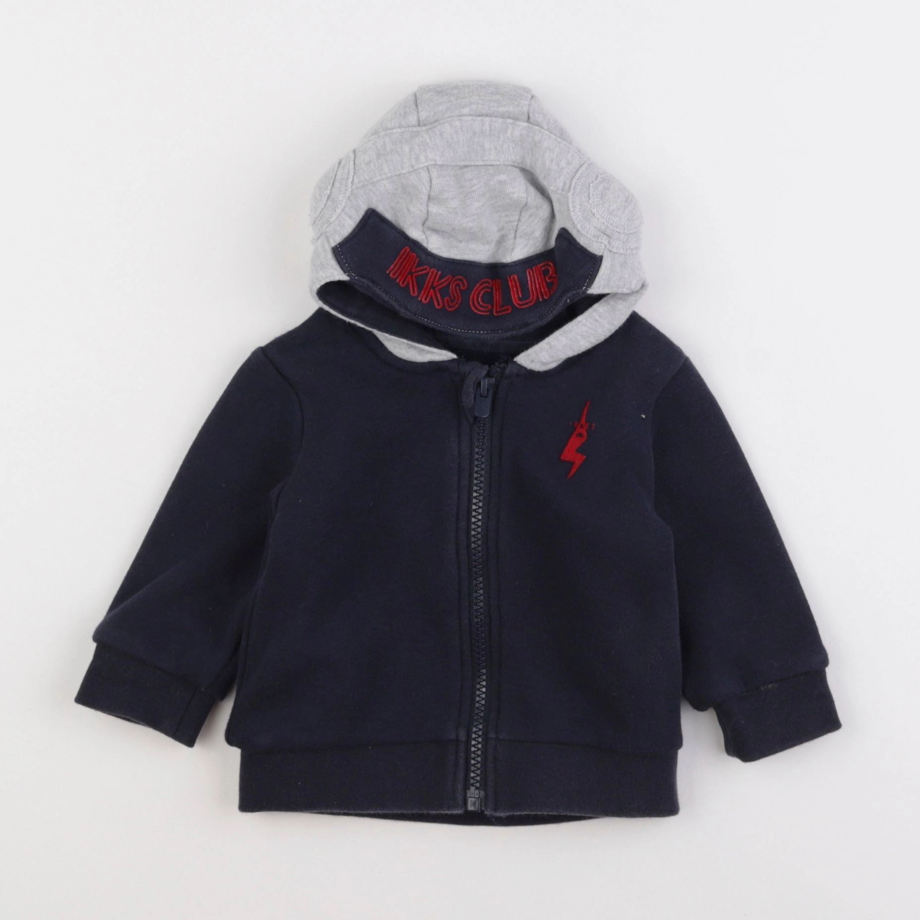 IKKS - sweat bleu - 6 mois