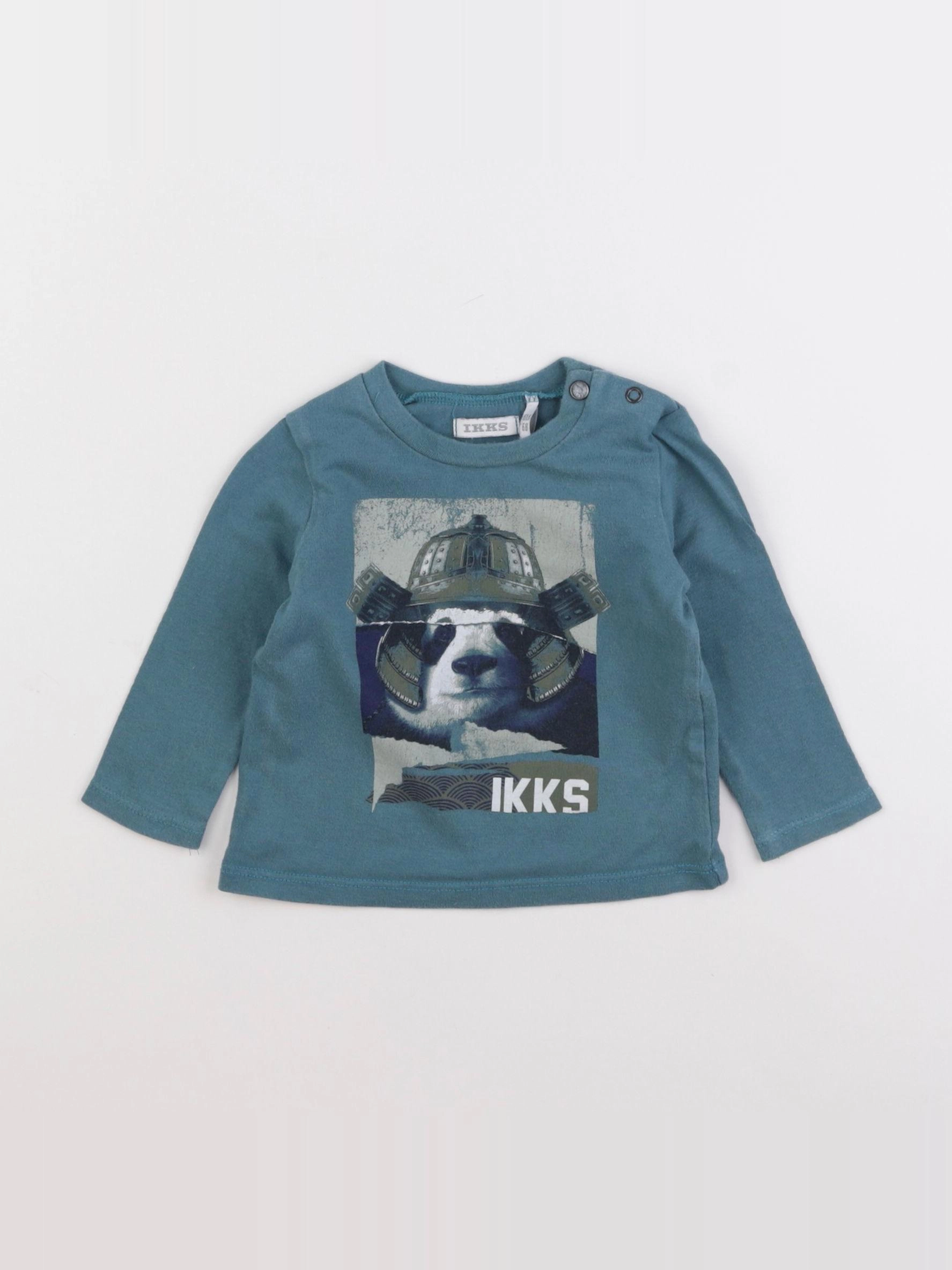 IKKS - tee-shirt bleu - 6 mois