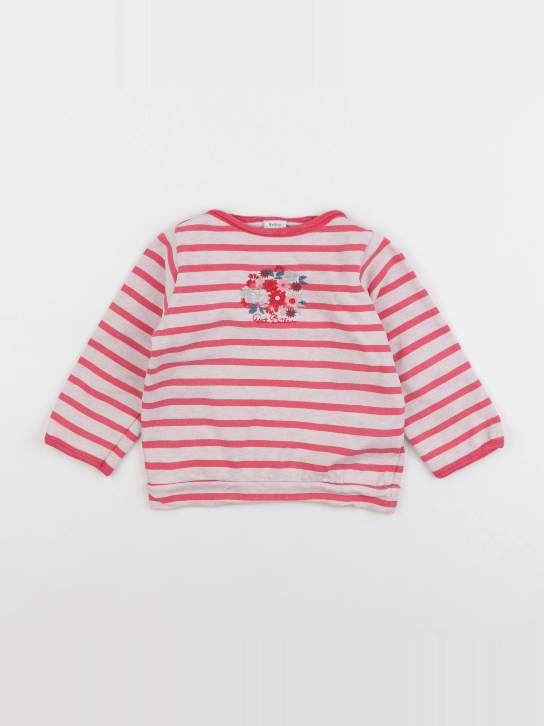 Petit Bateau - sweat rose - 18 mois