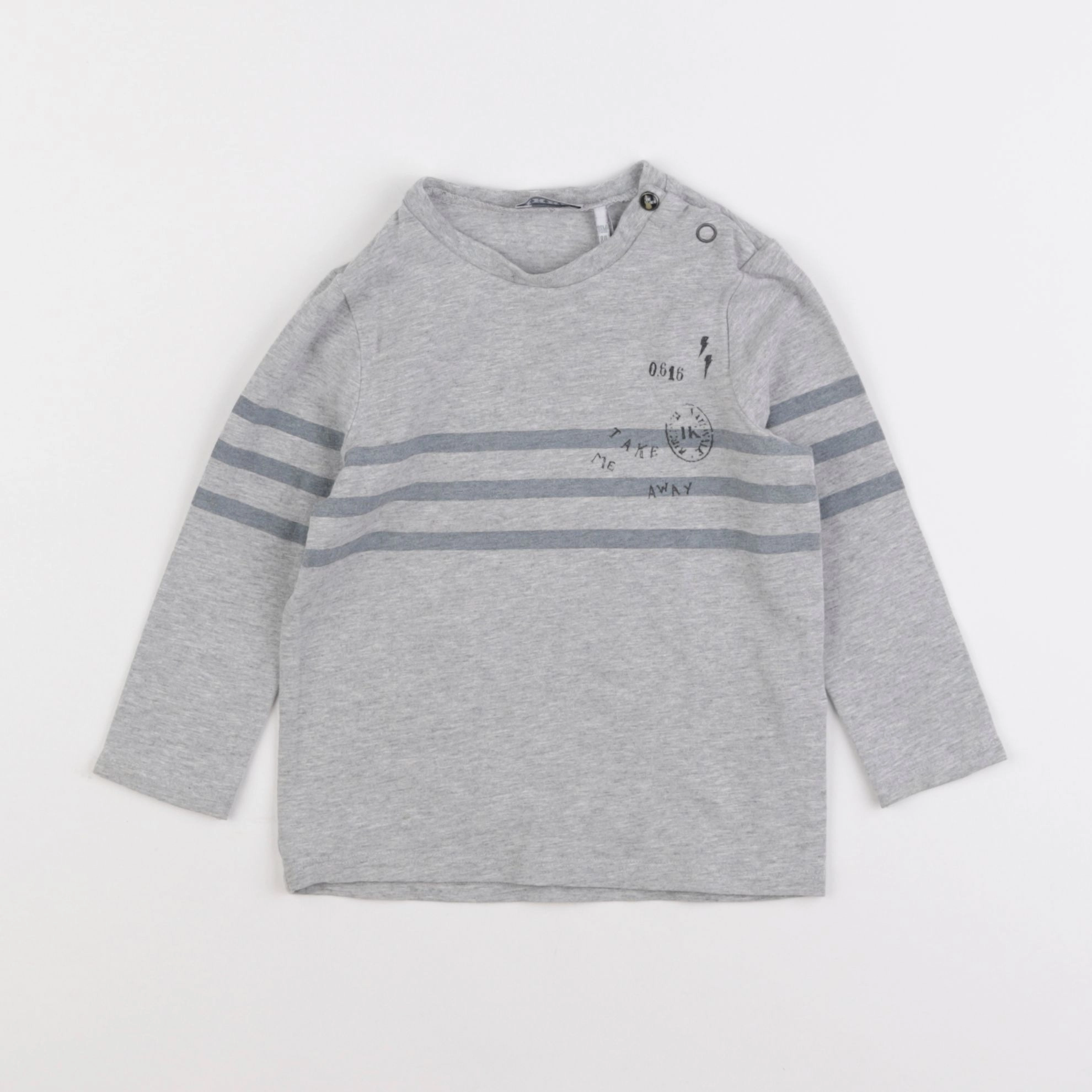 IKKS - tee-shirt gris - 18 mois
