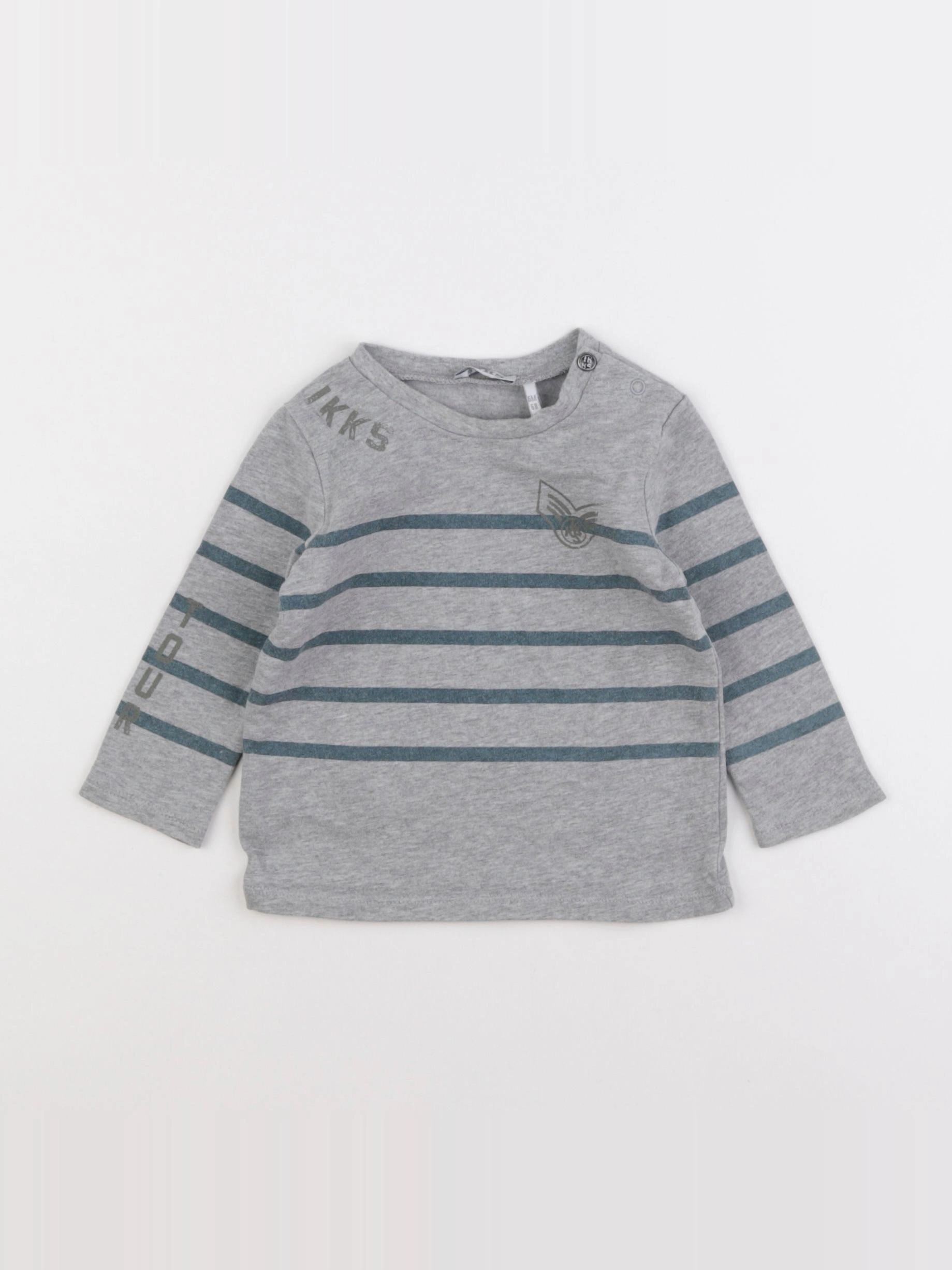 IKKS - tee-shirt gris - 6 mois