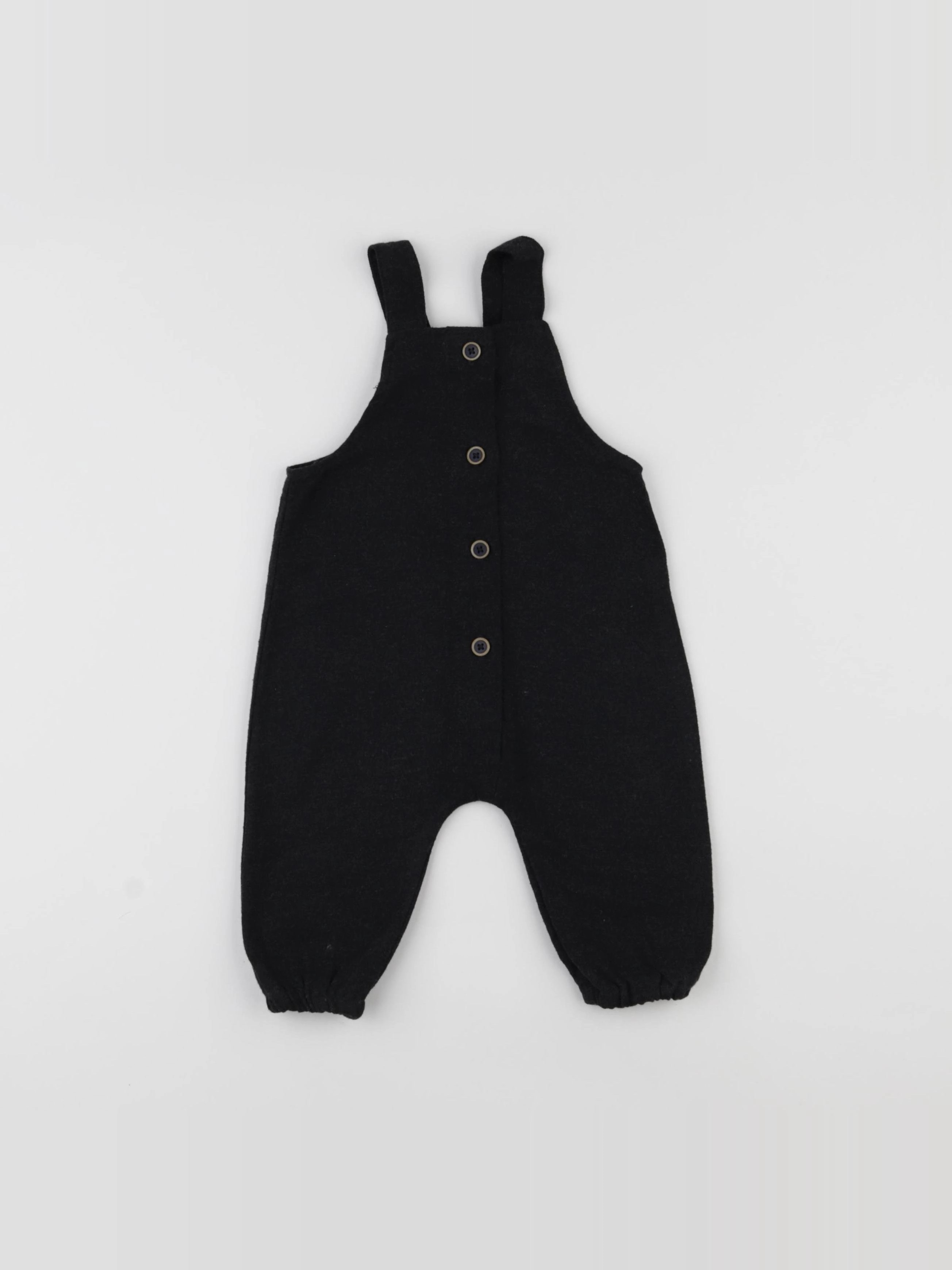 Zara - salopette noir - 6/9 mois