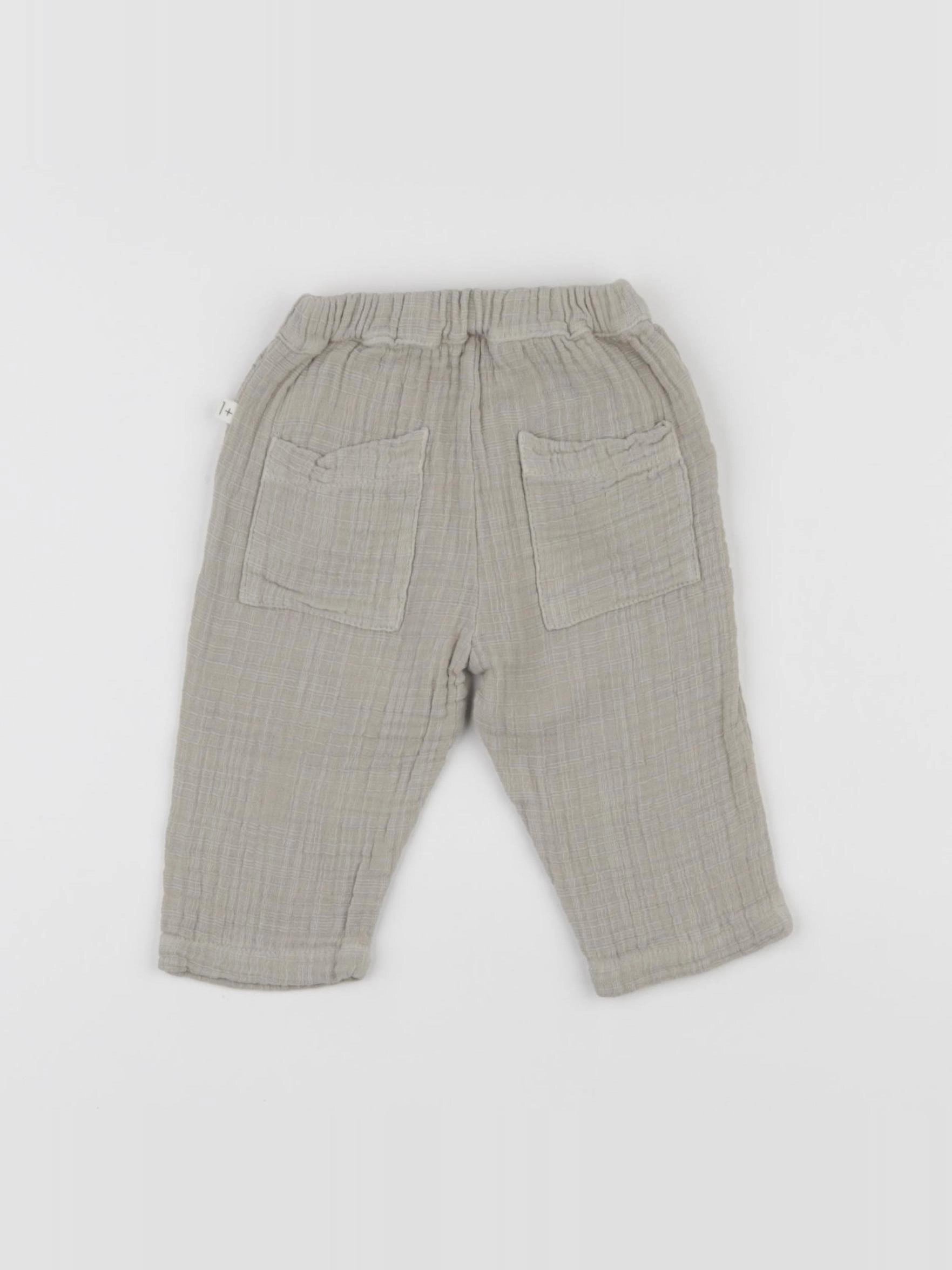 1+ In the family - pantalon gris - 3 mois