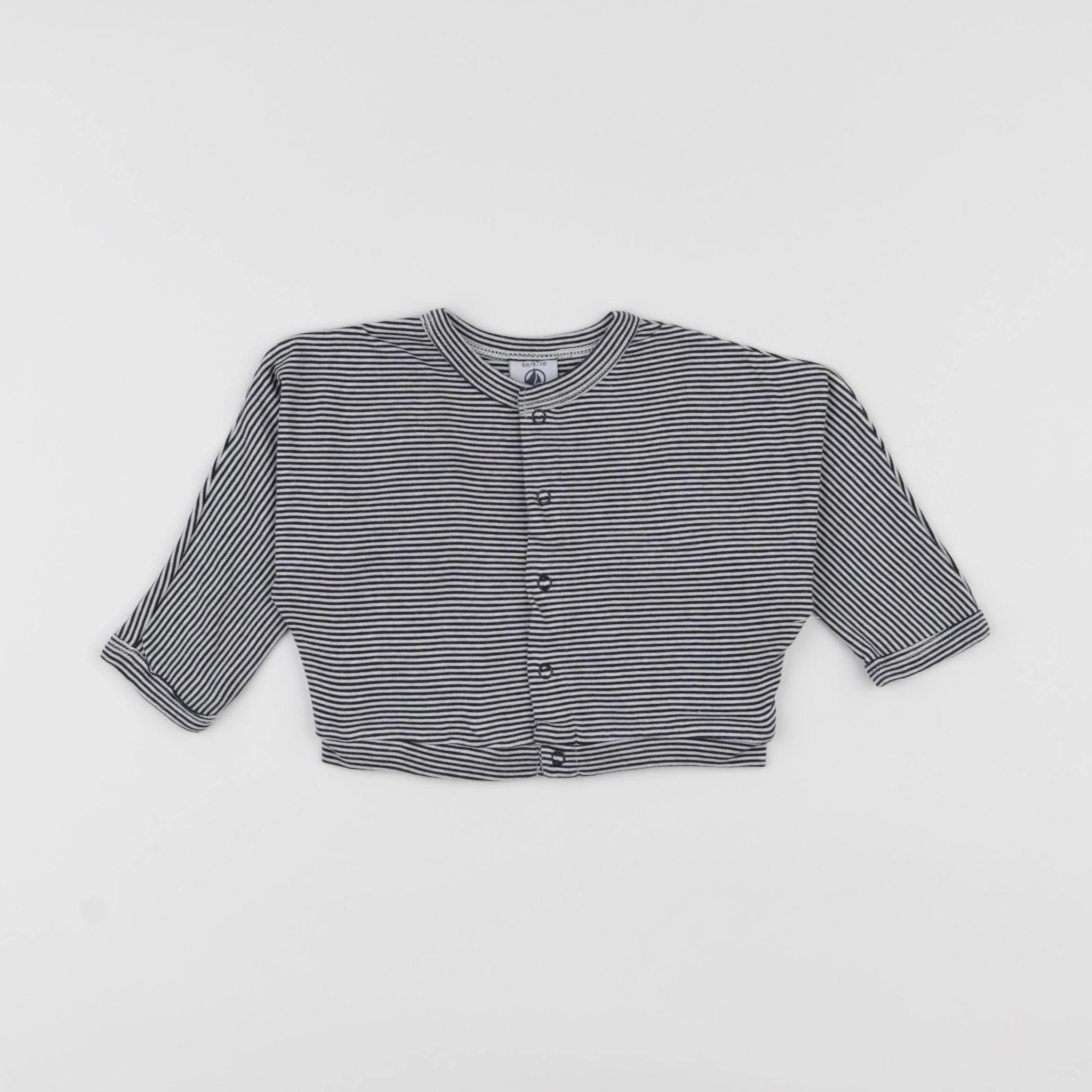 Petit Bateau - gilet bleu - 6 mois