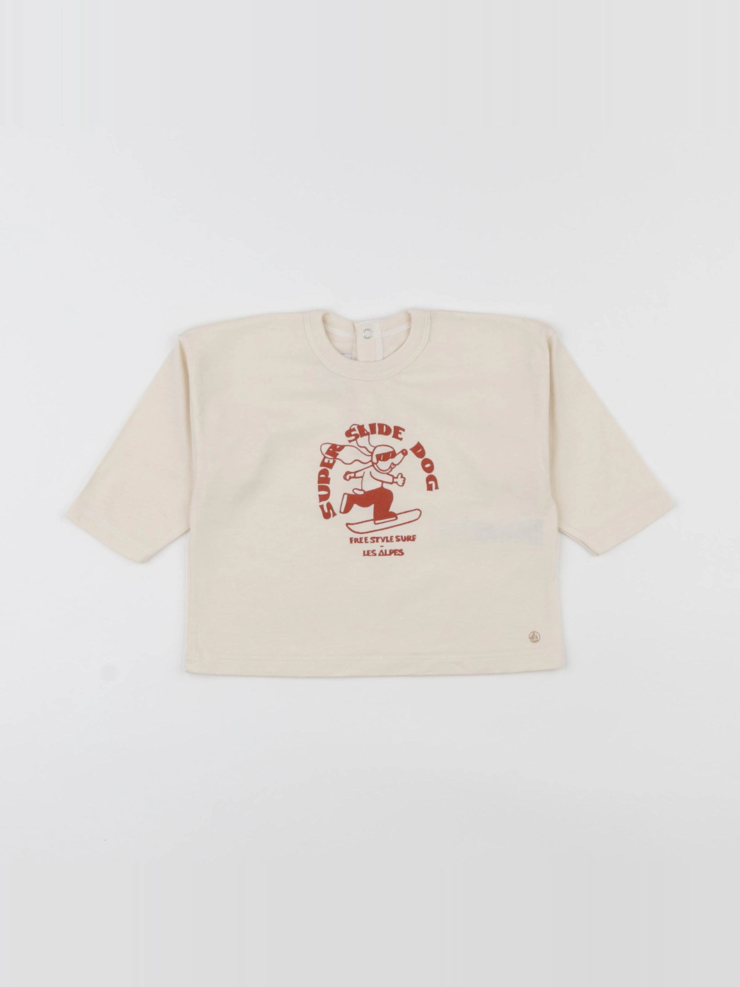 Petit Bateau - tee-shirt beige - 6 mois