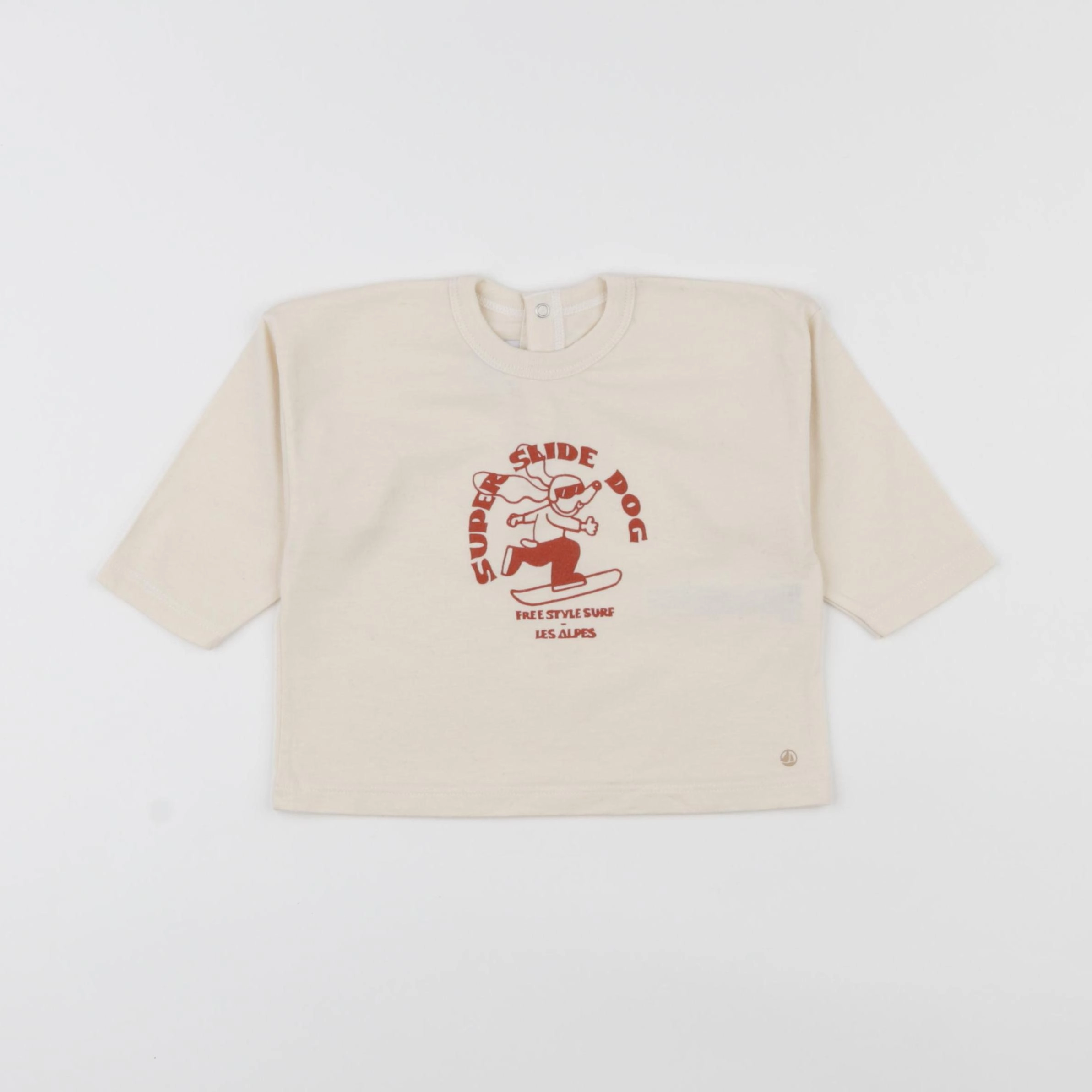 Petit Bateau - tee-shirt beige - 6 mois