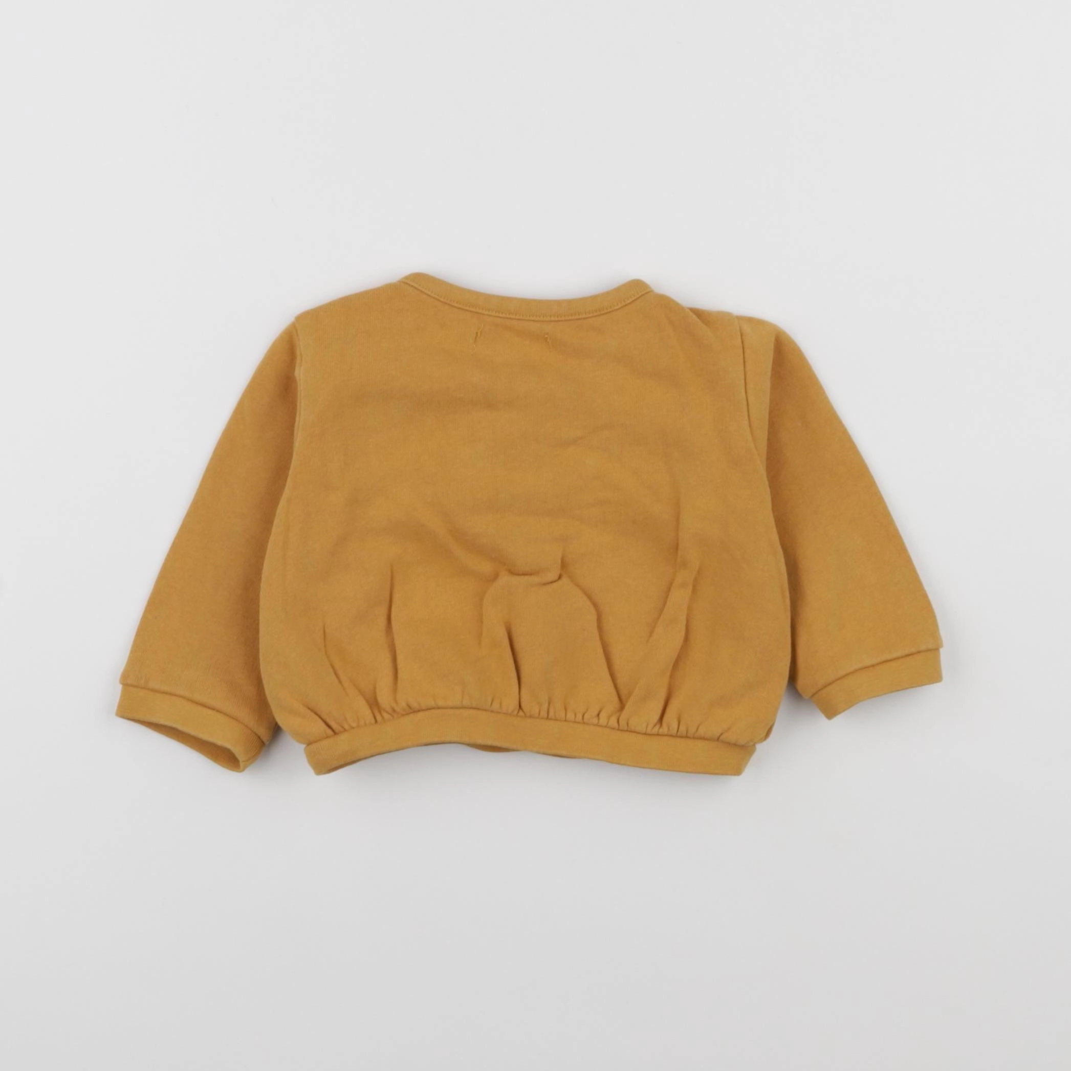 Vertbaudet - sweat jaune - 6 mois