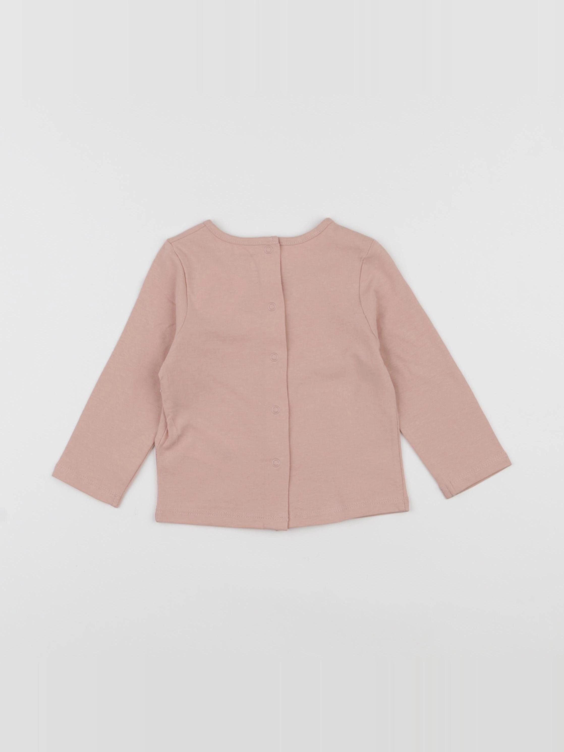 Vertbaudet - tee-shirt rose - 6 mois