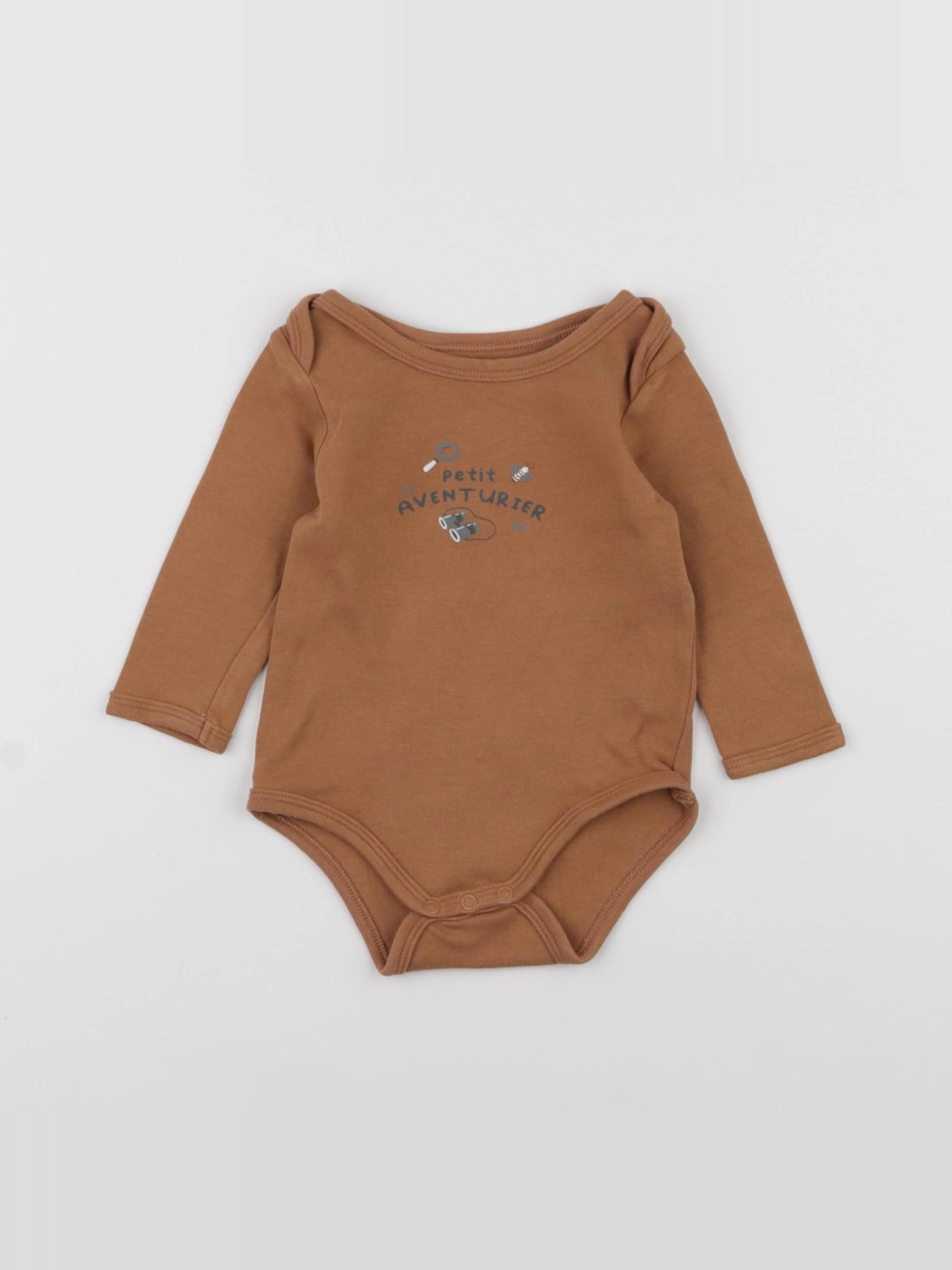 Vertbaudet - body marron - 9 mois