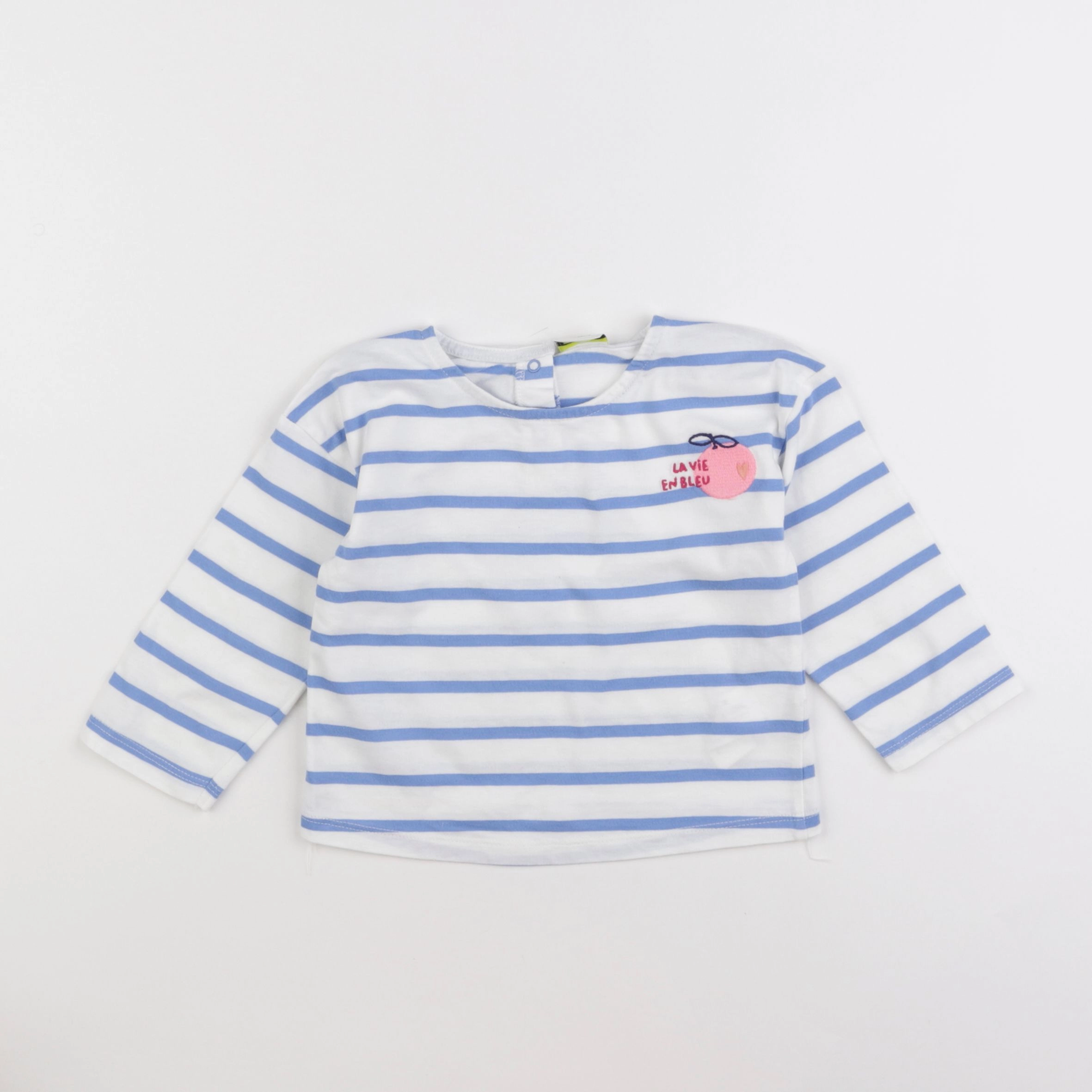 Tape à l'oeil - tee-shirt blanc, bleu - 18 mois