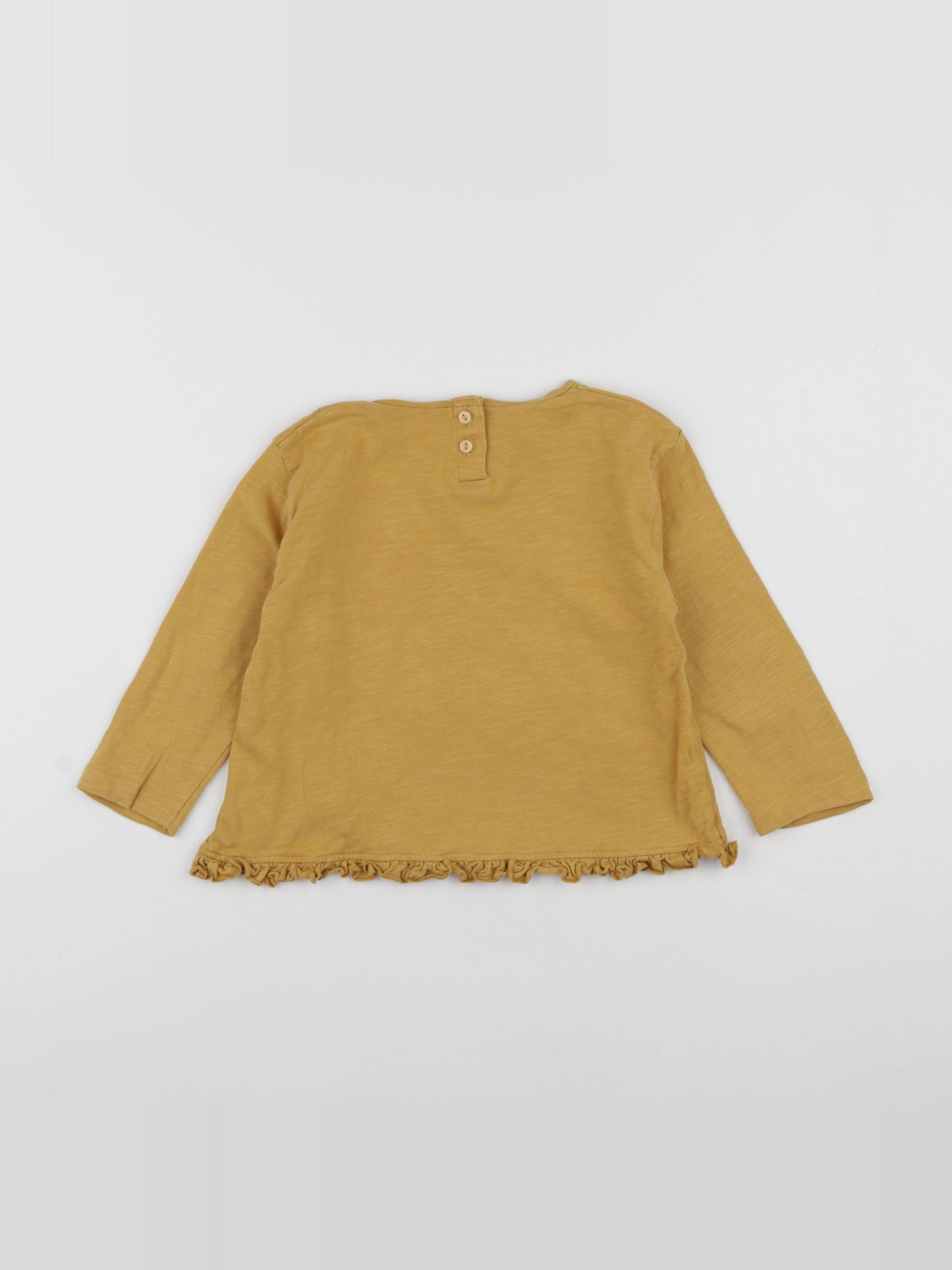 Zara - tee-shirt jaune - 12/18 mois