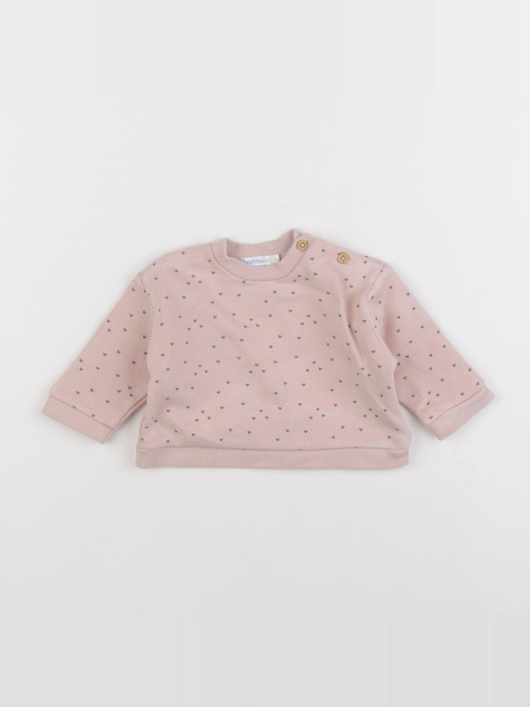 Boutchou - sweat rose - 1 mois