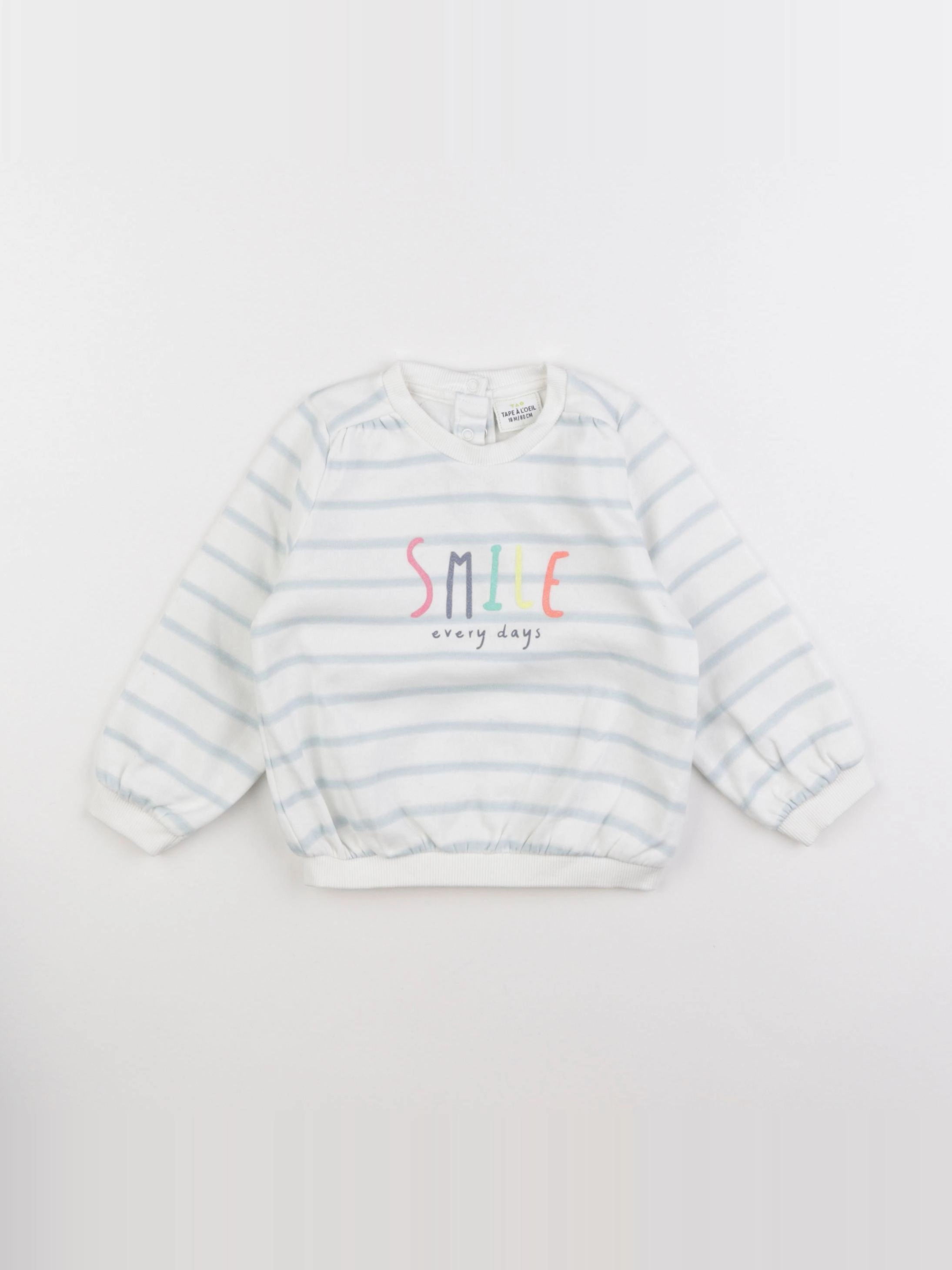 Tape à l'oeil - sweat blanc - 18 mois