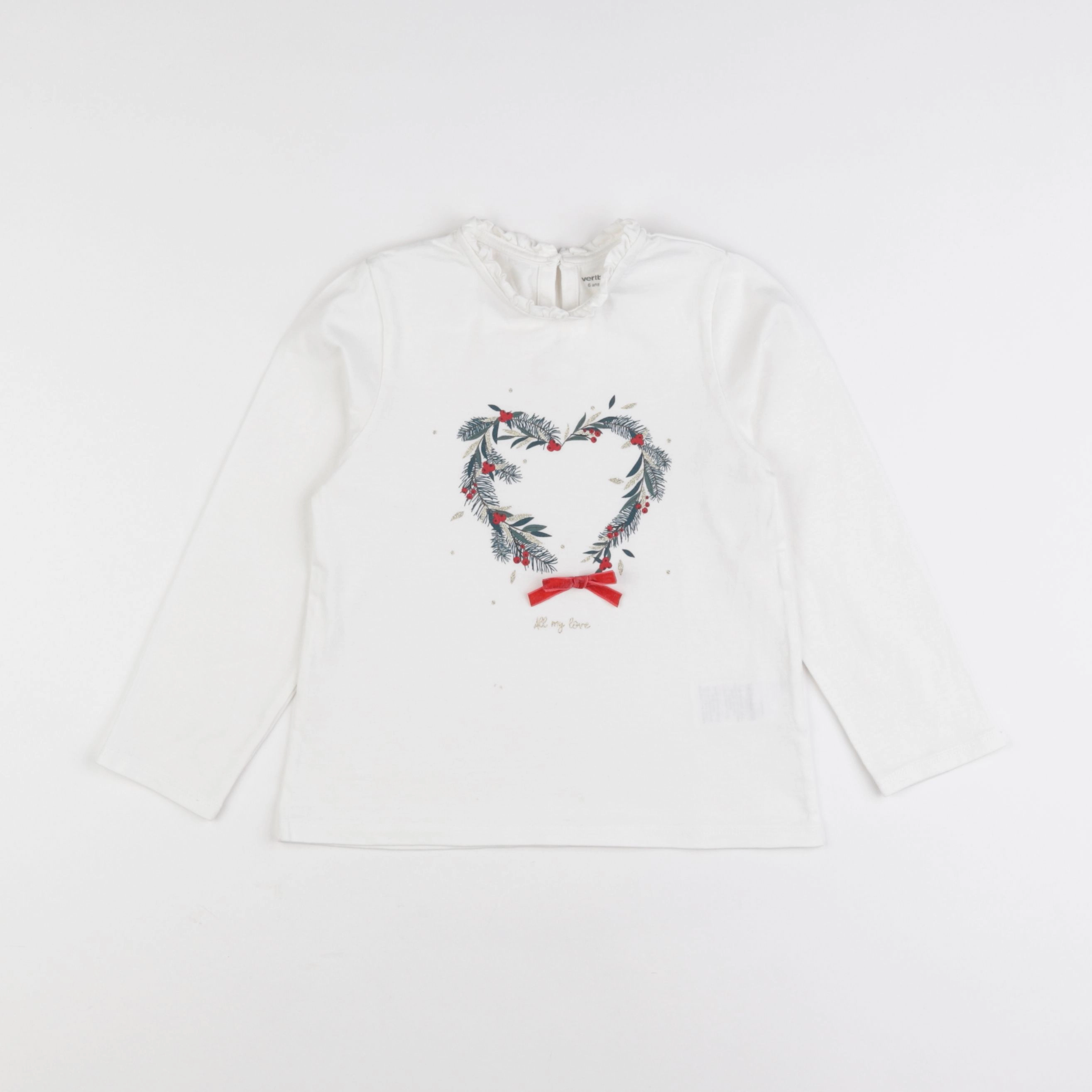 Vertbaudet - tee-shirt blanc - 6 ans