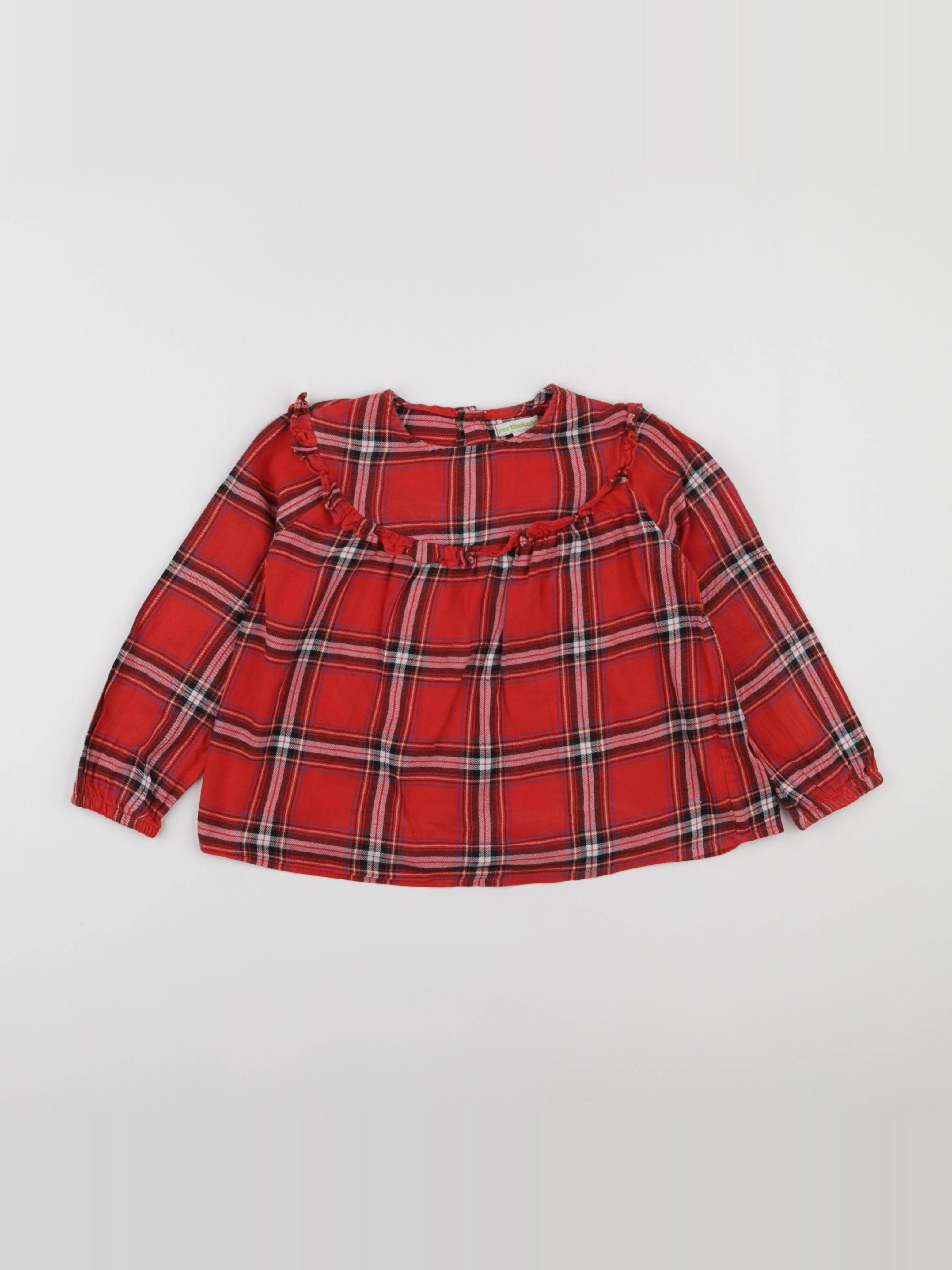 Vertbaudet - blouse rouge - 6 ans