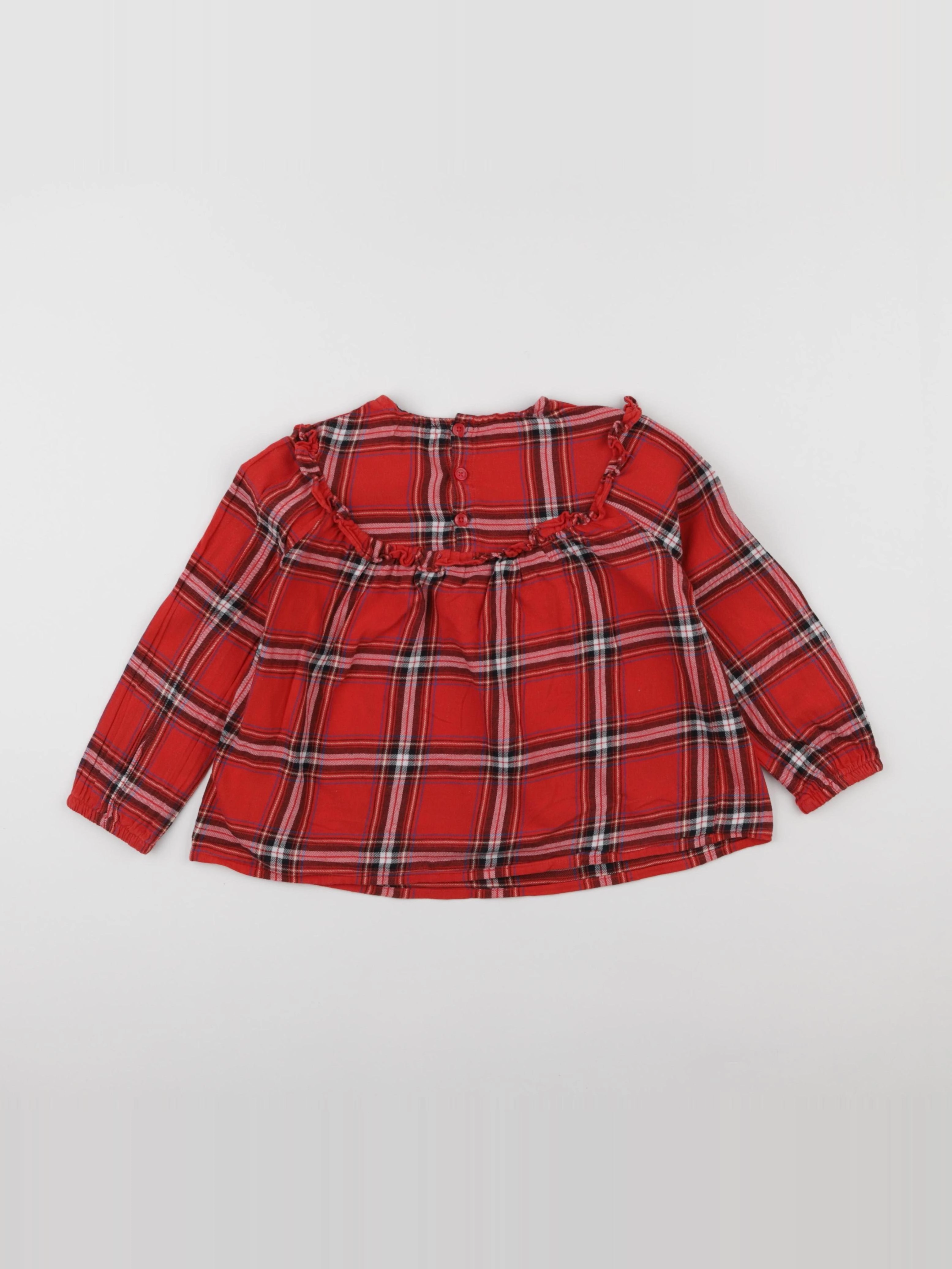 Vertbaudet - blouse rouge - 6 ans