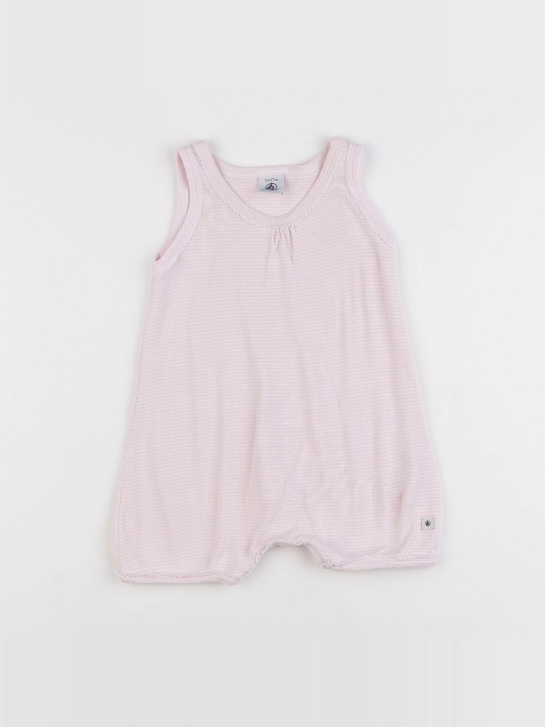 Petit Bateau - combinaison rose - 6 mois