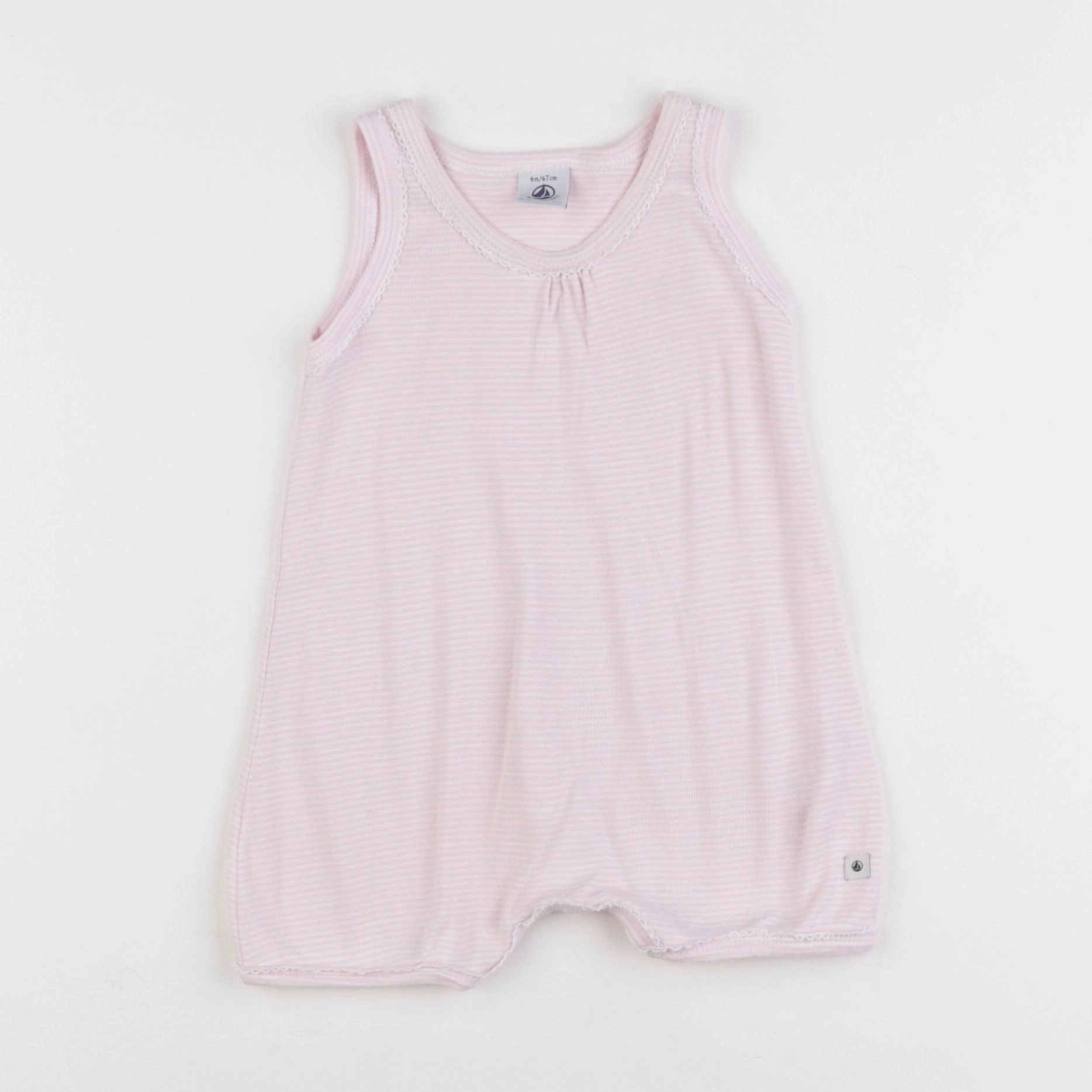 Petit Bateau - combinaison rose - 6 mois