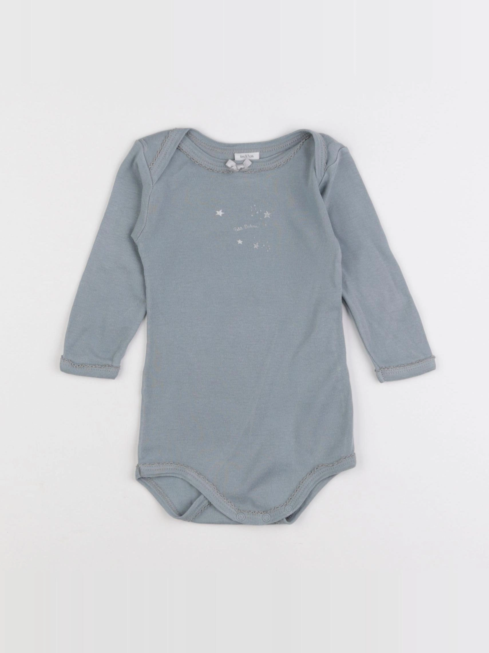 Petit Bateau - body vert - 6 mois
