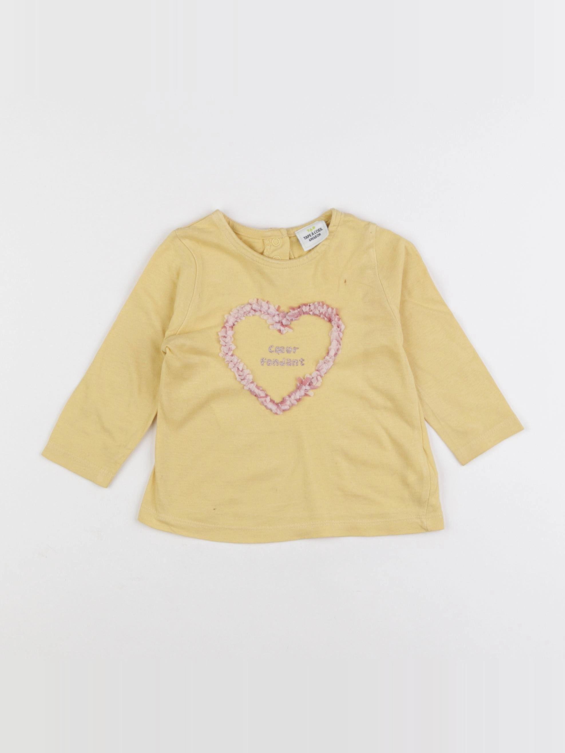 Tape à l'oeil - tee-shirt jaune - 6 mois