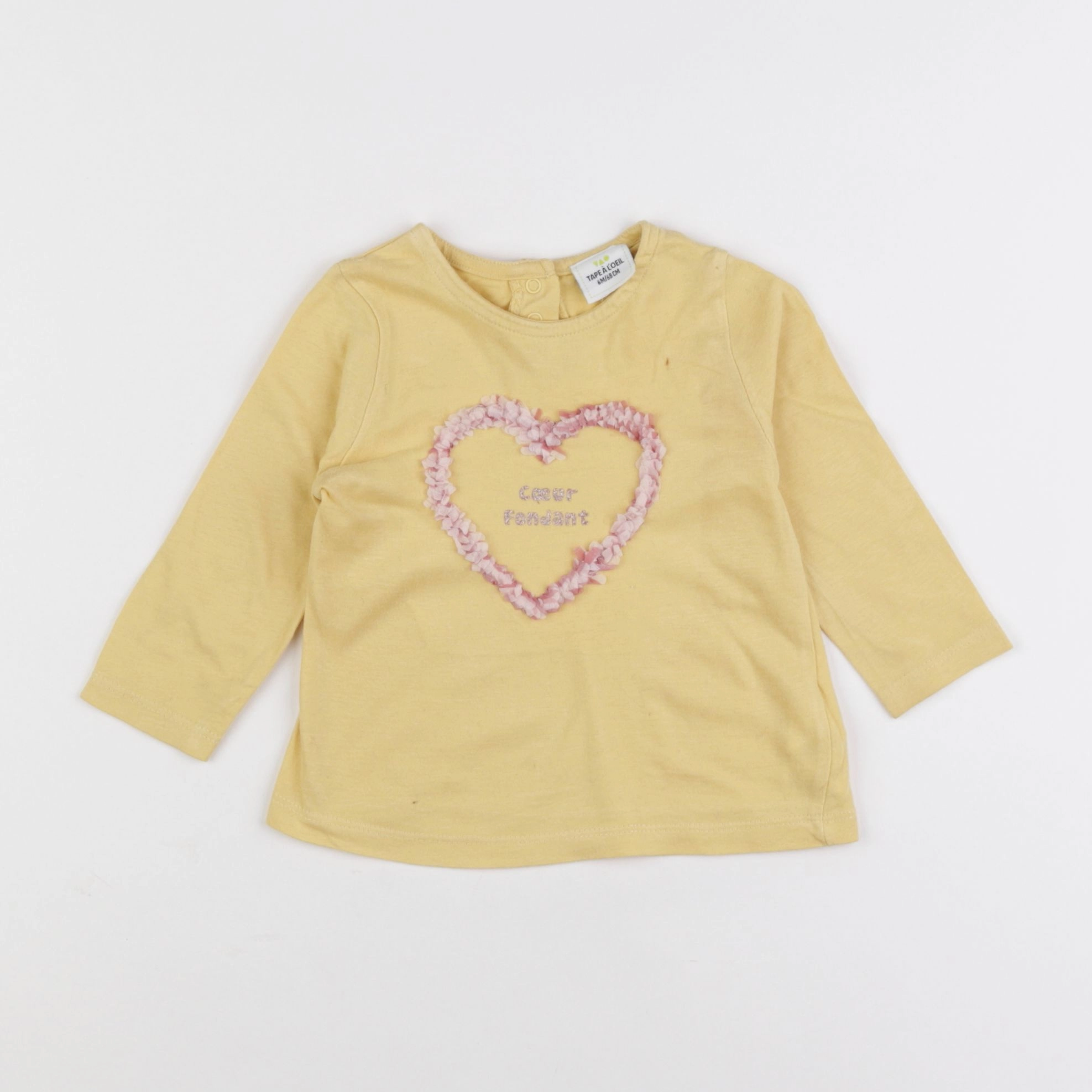 Tape à l'oeil - tee-shirt jaune - 6 mois
