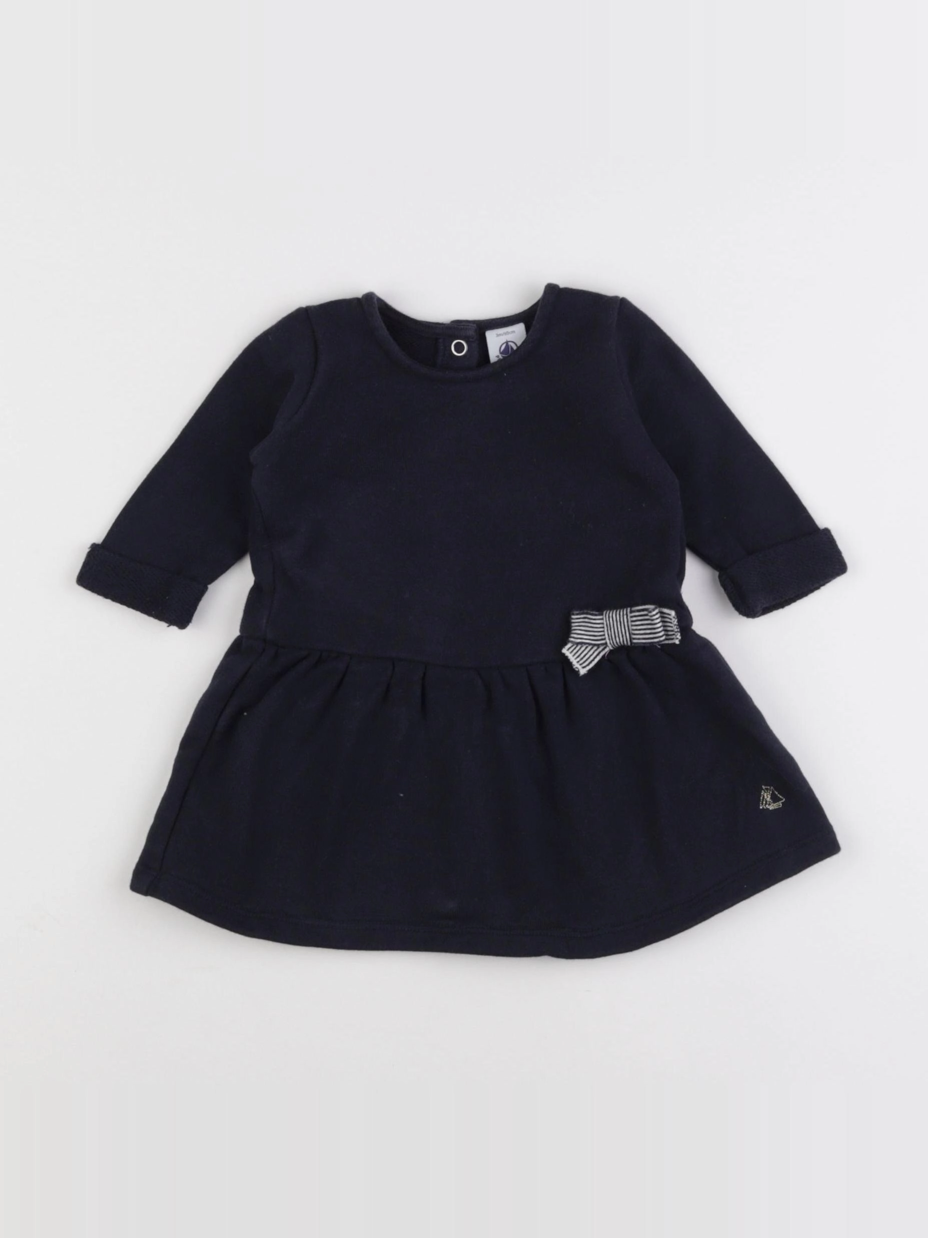 Petit Bateau - robe bleu - 3 mois