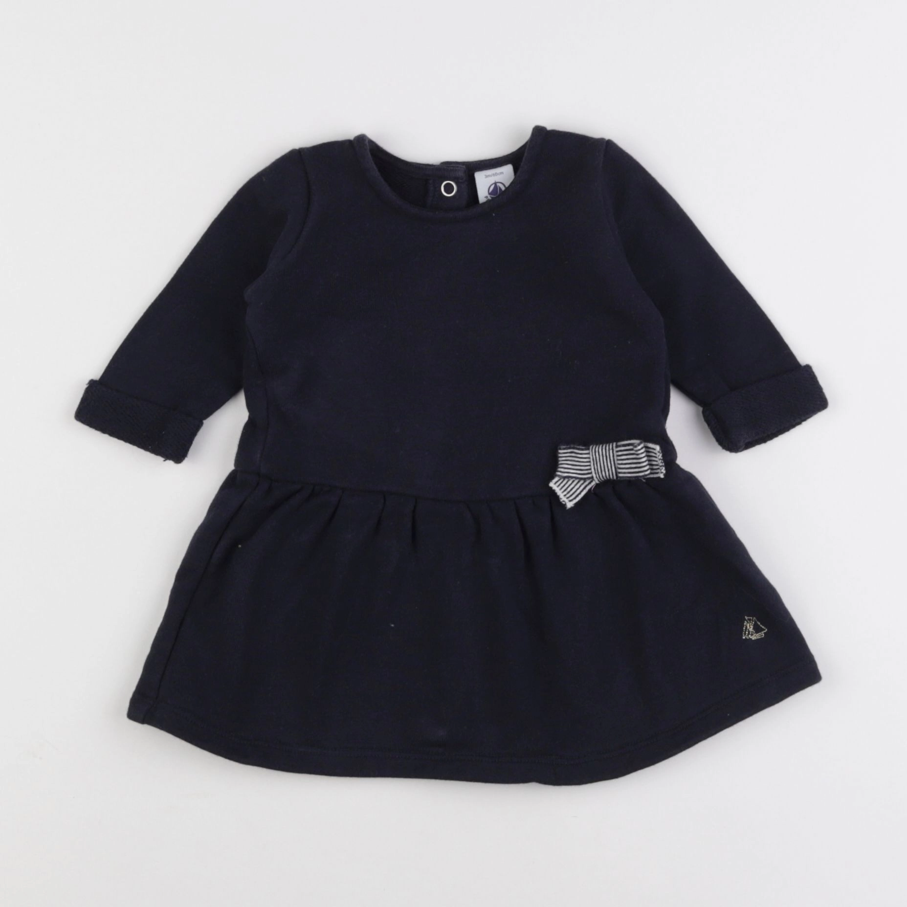 Petit Bateau - robe bleu - 3 mois