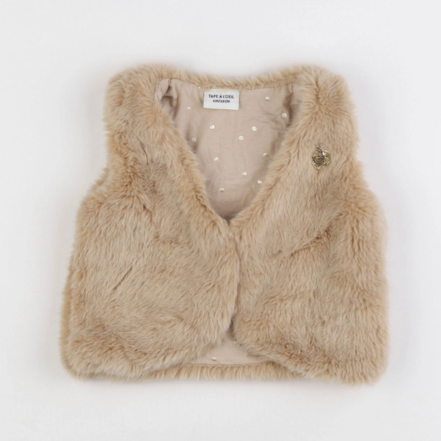 Tape à l'oeil - gilet beige - 6 mois