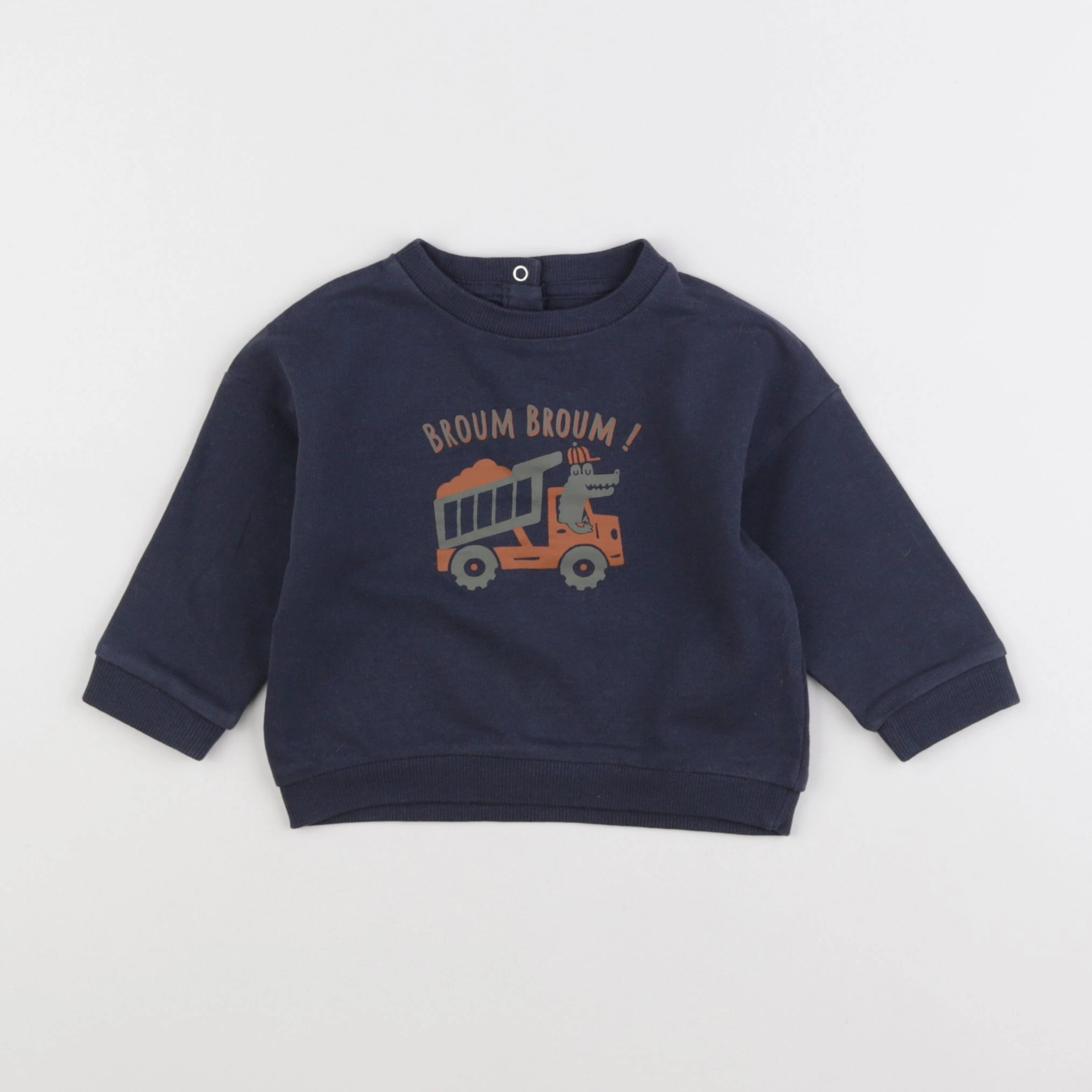 Vertbaudet - sweat bleu - 9 mois