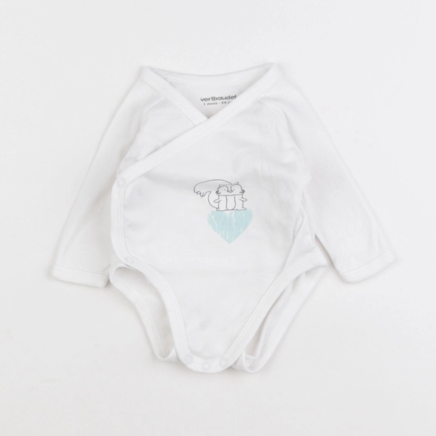 Vertbaudet - body blanc - 1 mois