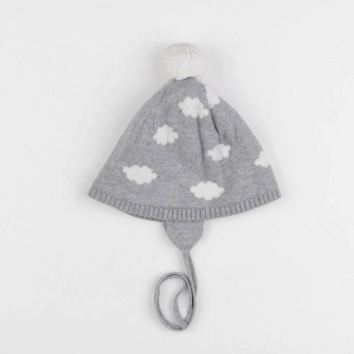Jacadi - bonnet gris, blanc - 6 mois