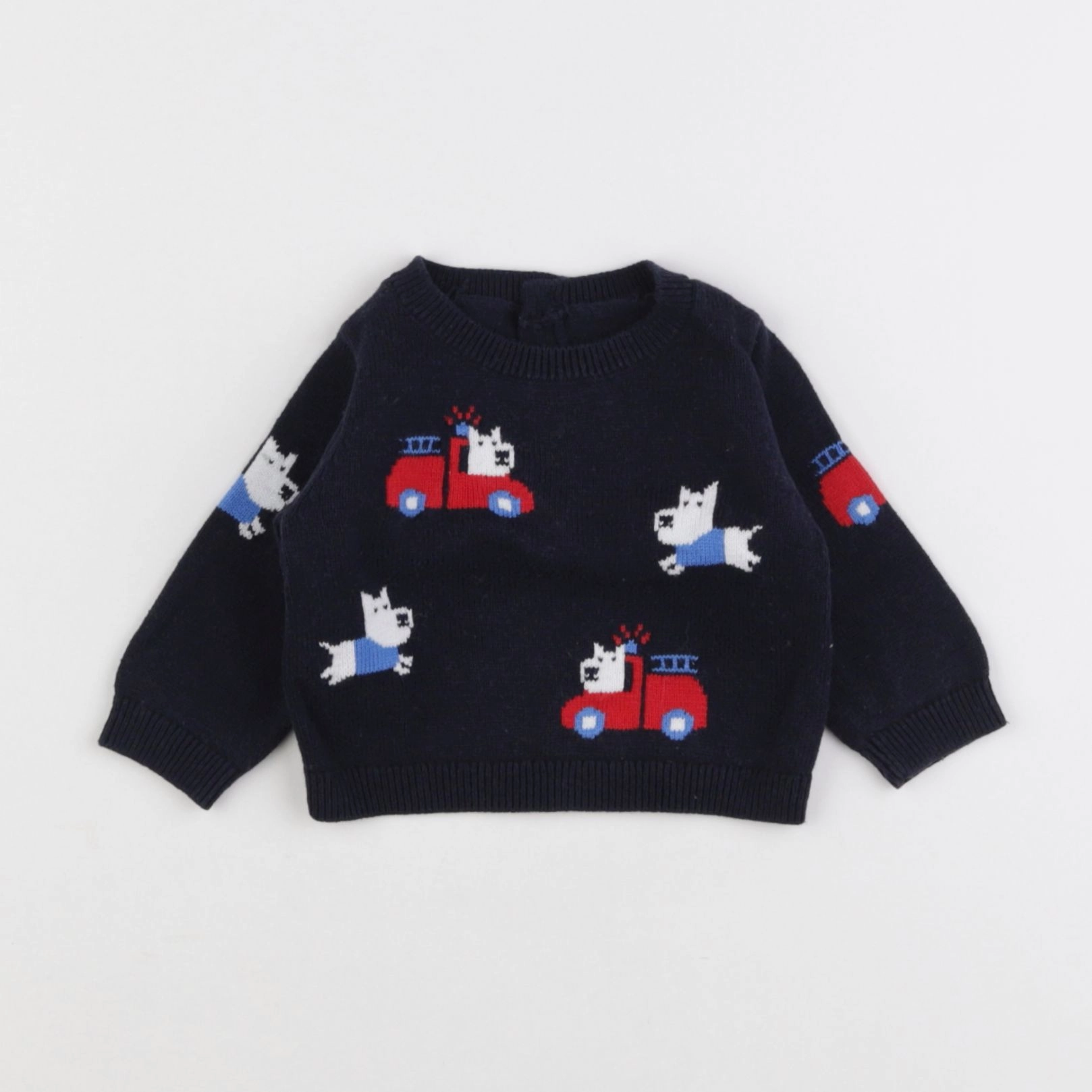 Jacadi - pull bleu - 3 mois