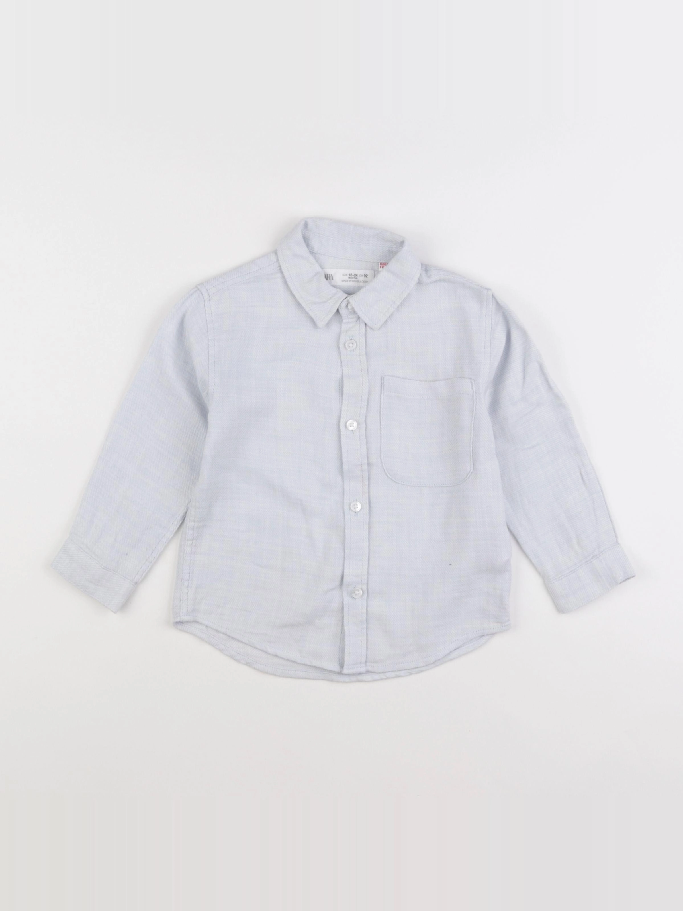 Zara - chemise bleu - 18 mois à 2 ans