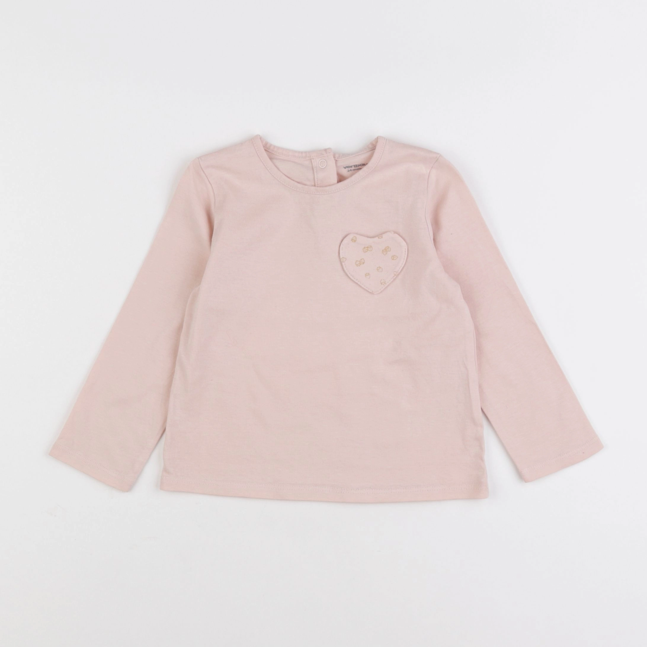 Vertbaudet - tee-shirt rose - 2 ans