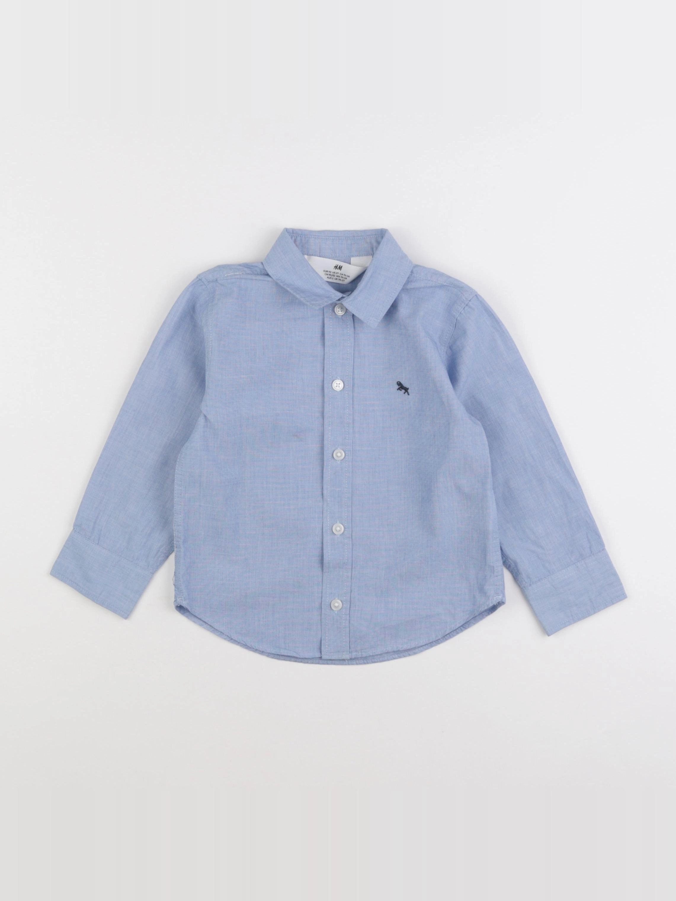 H&M - chemise bleu - 18 mois à 2 ans