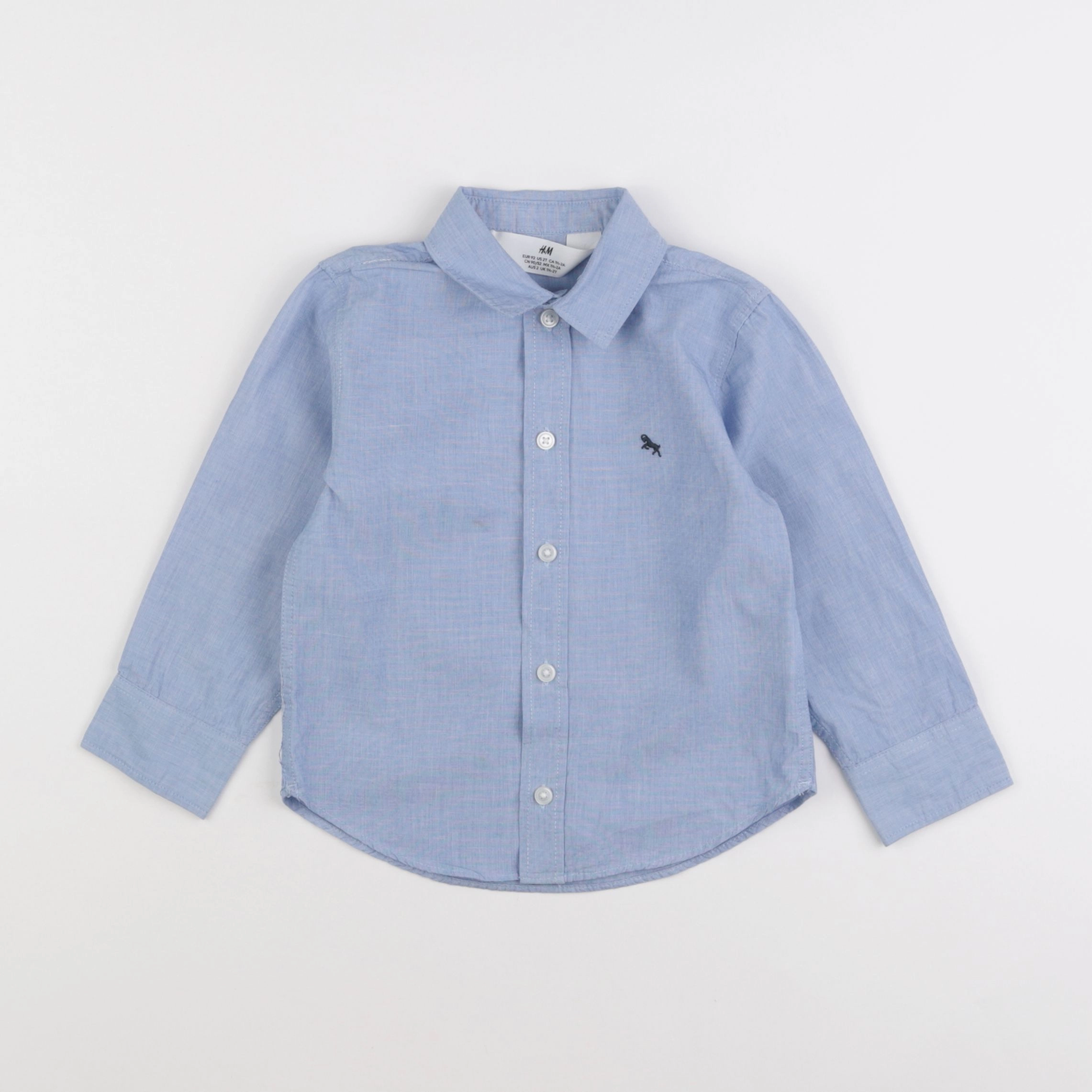 H&M - chemise bleu - 18 mois à 2 ans