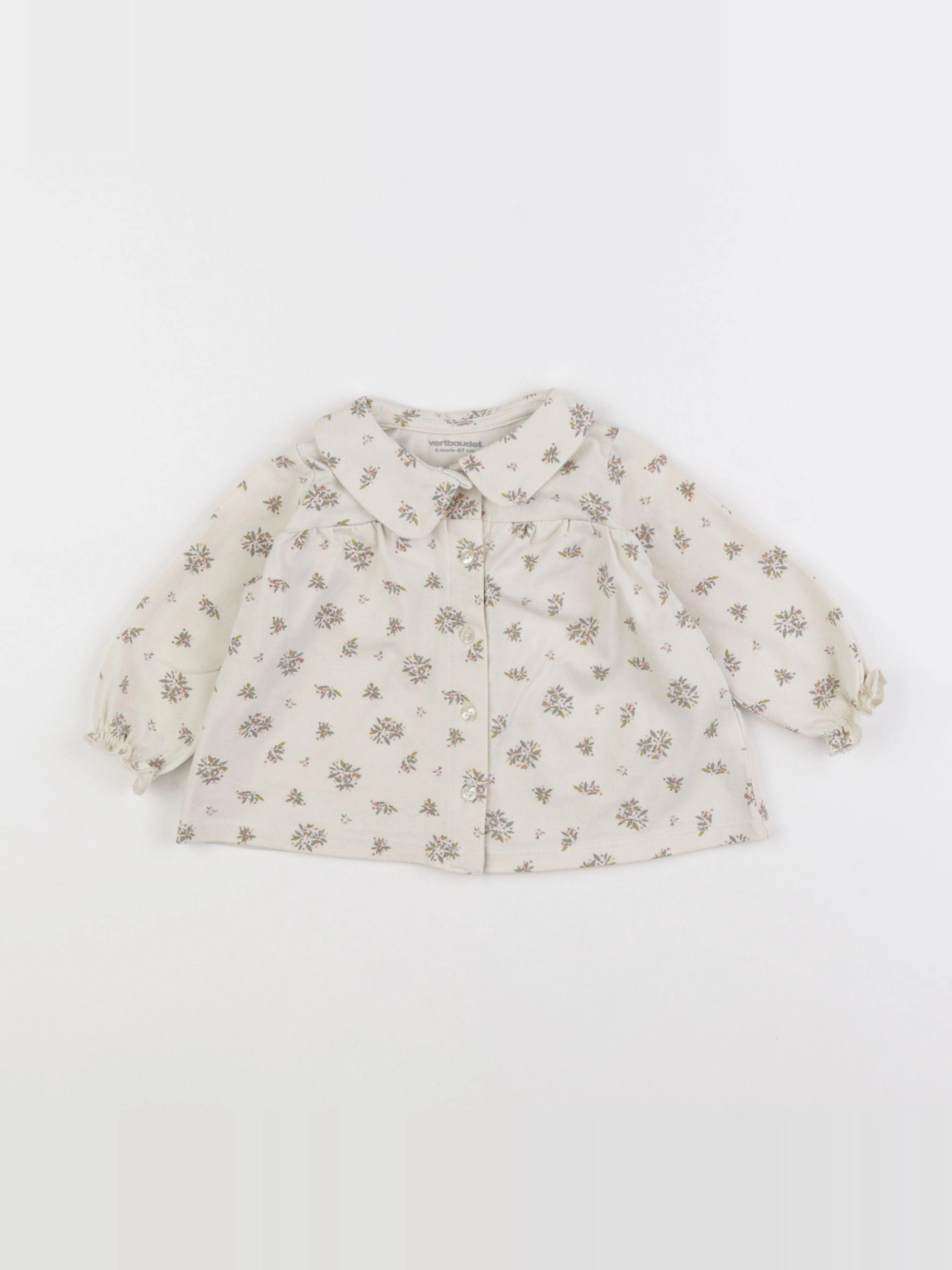 Vertbaudet - blouse beige - 6 mois
