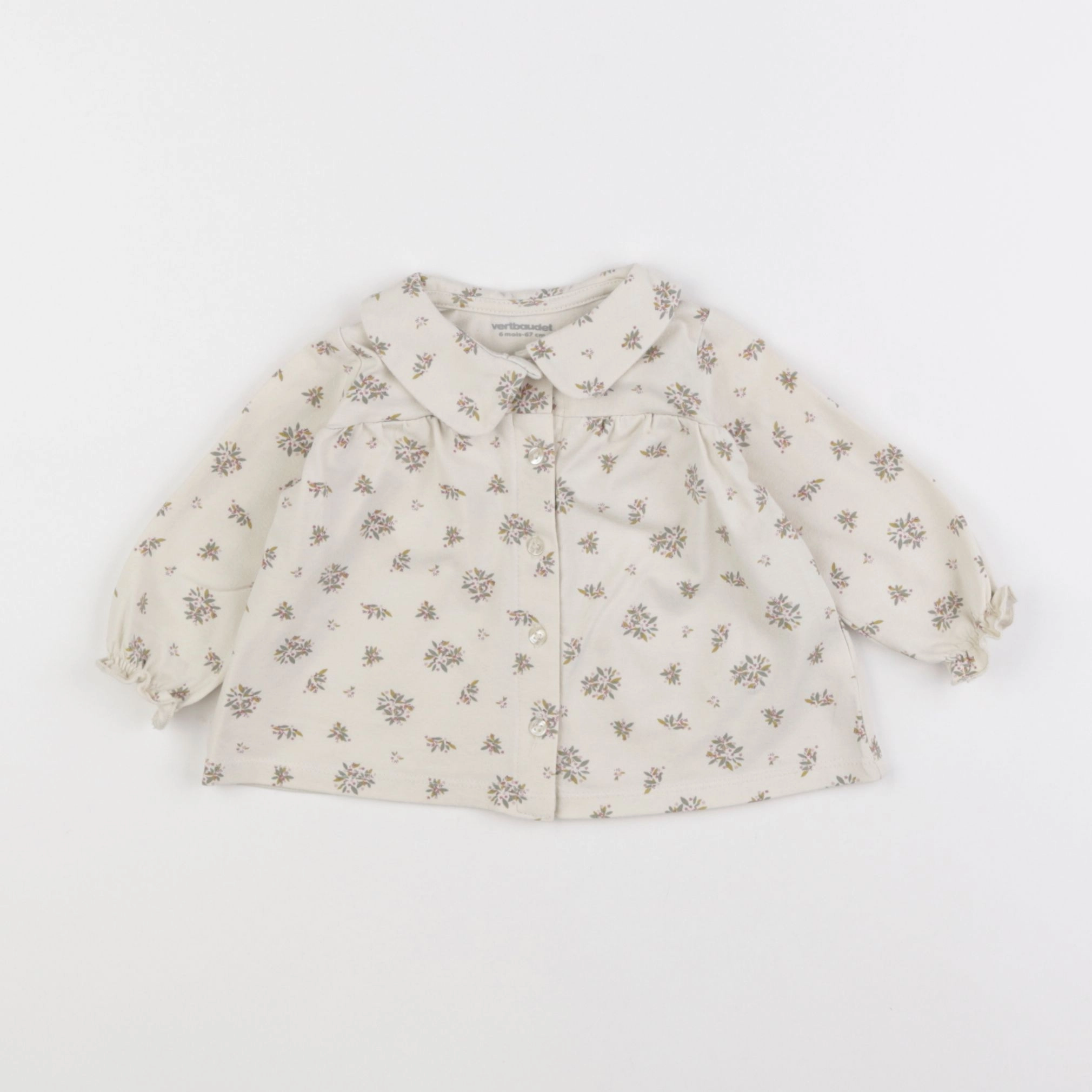 Vertbaudet - blouse beige - 6 mois