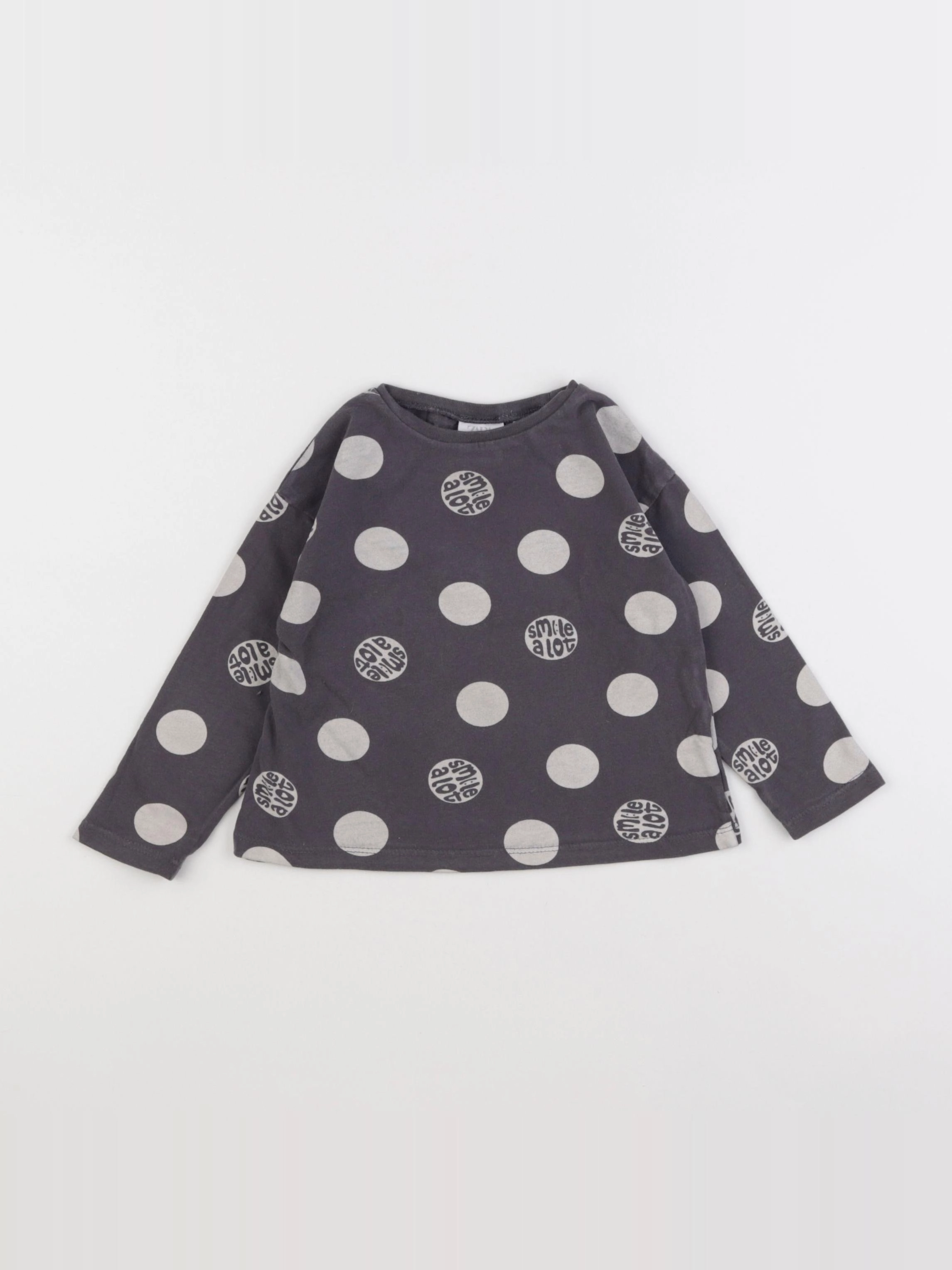 Zara - tee-shirt gris - 12/18 mois