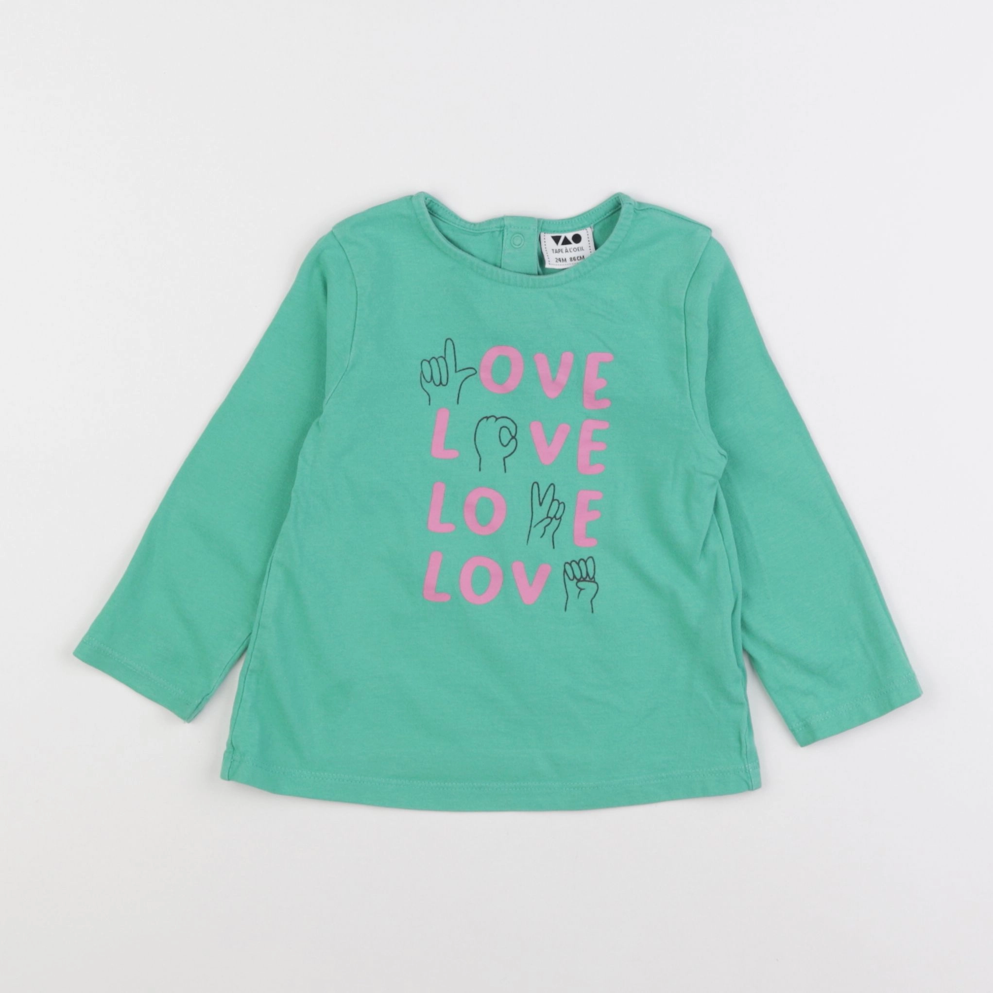 Tape à l'oeil - tee-shirt vert - 2 ans