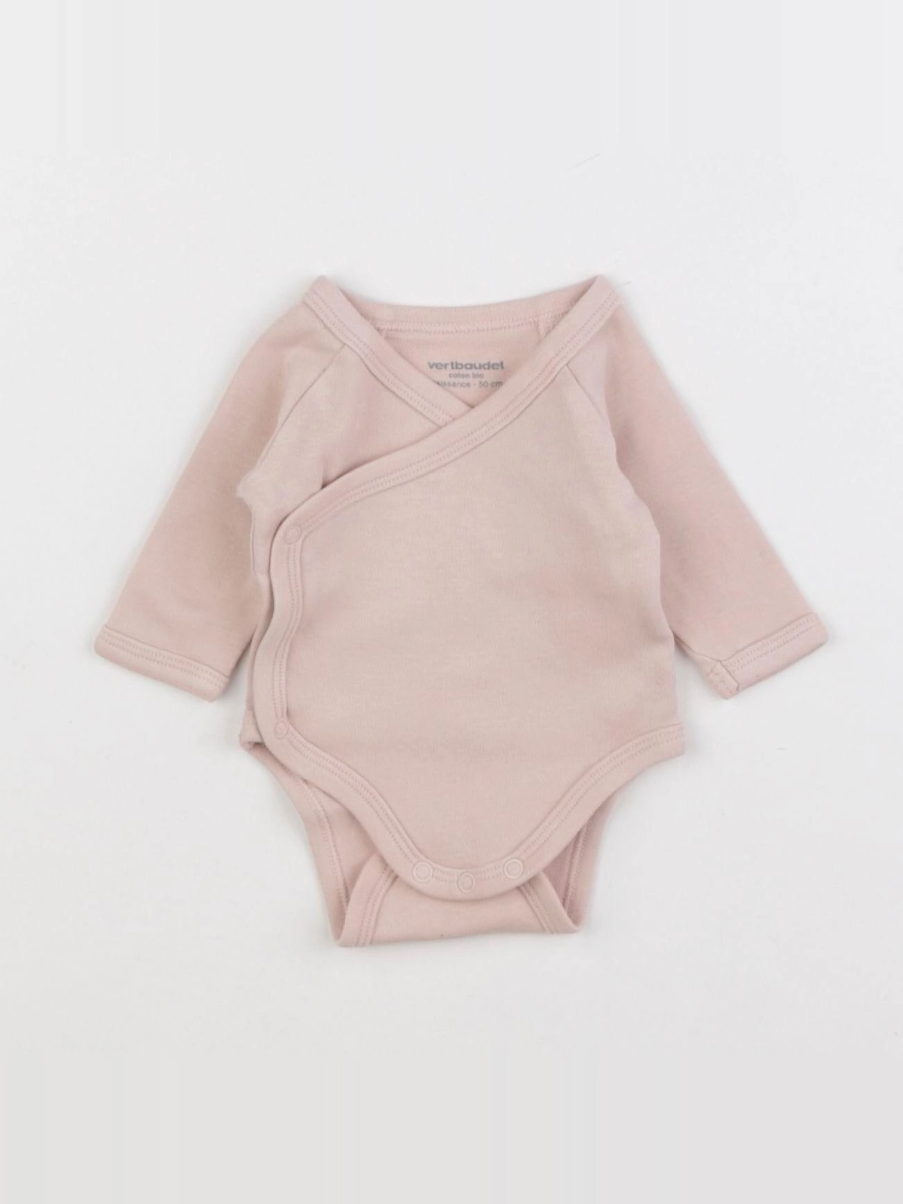 Vertbaudet - body rose - 0 mois